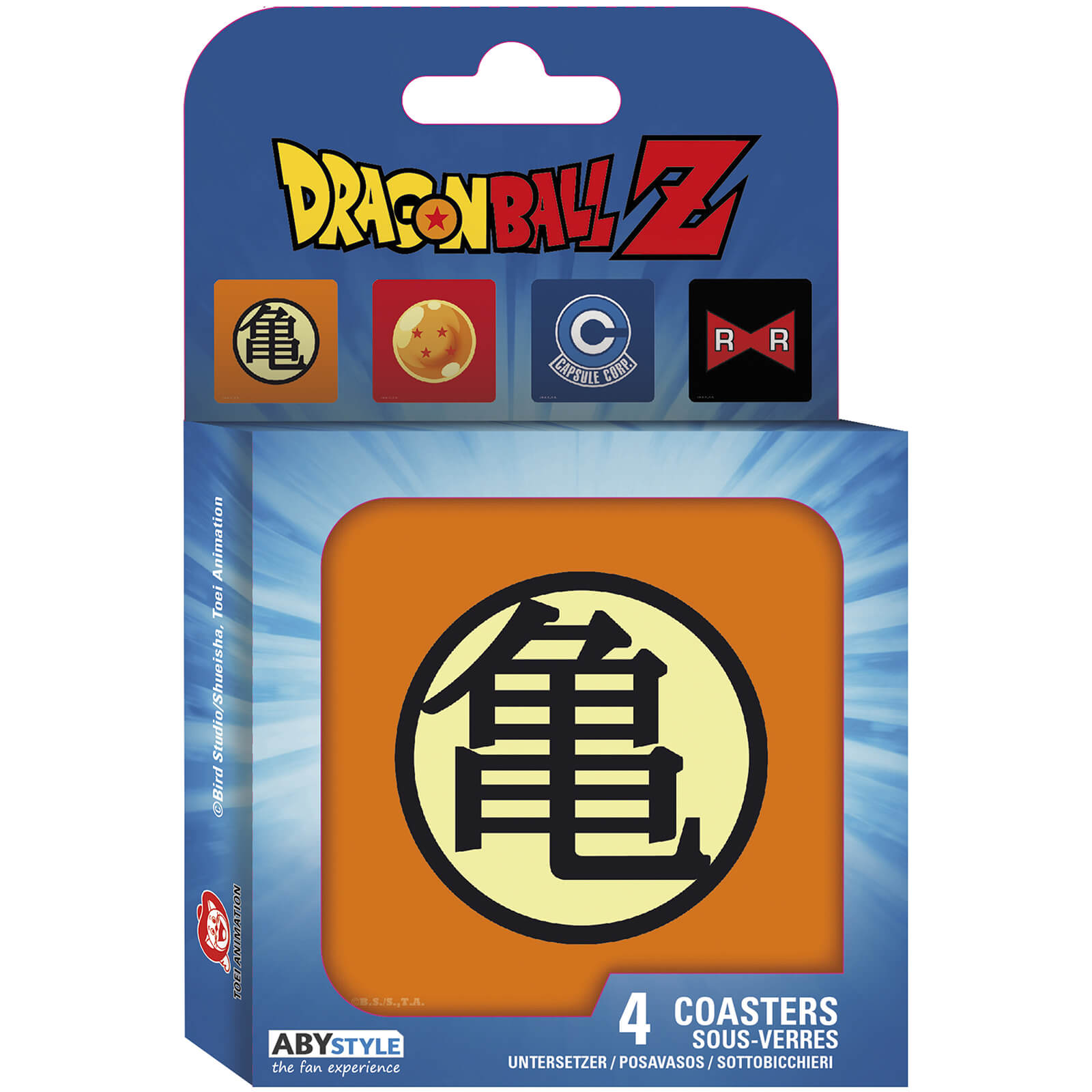 Dragon Ball Set Of 4 Coasters Symbols Homeware Zavvi Us