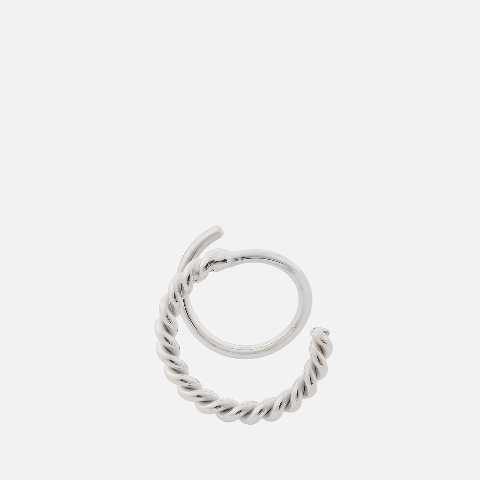 Maria Black Women S Sofia Twirl Earrings Right Silver