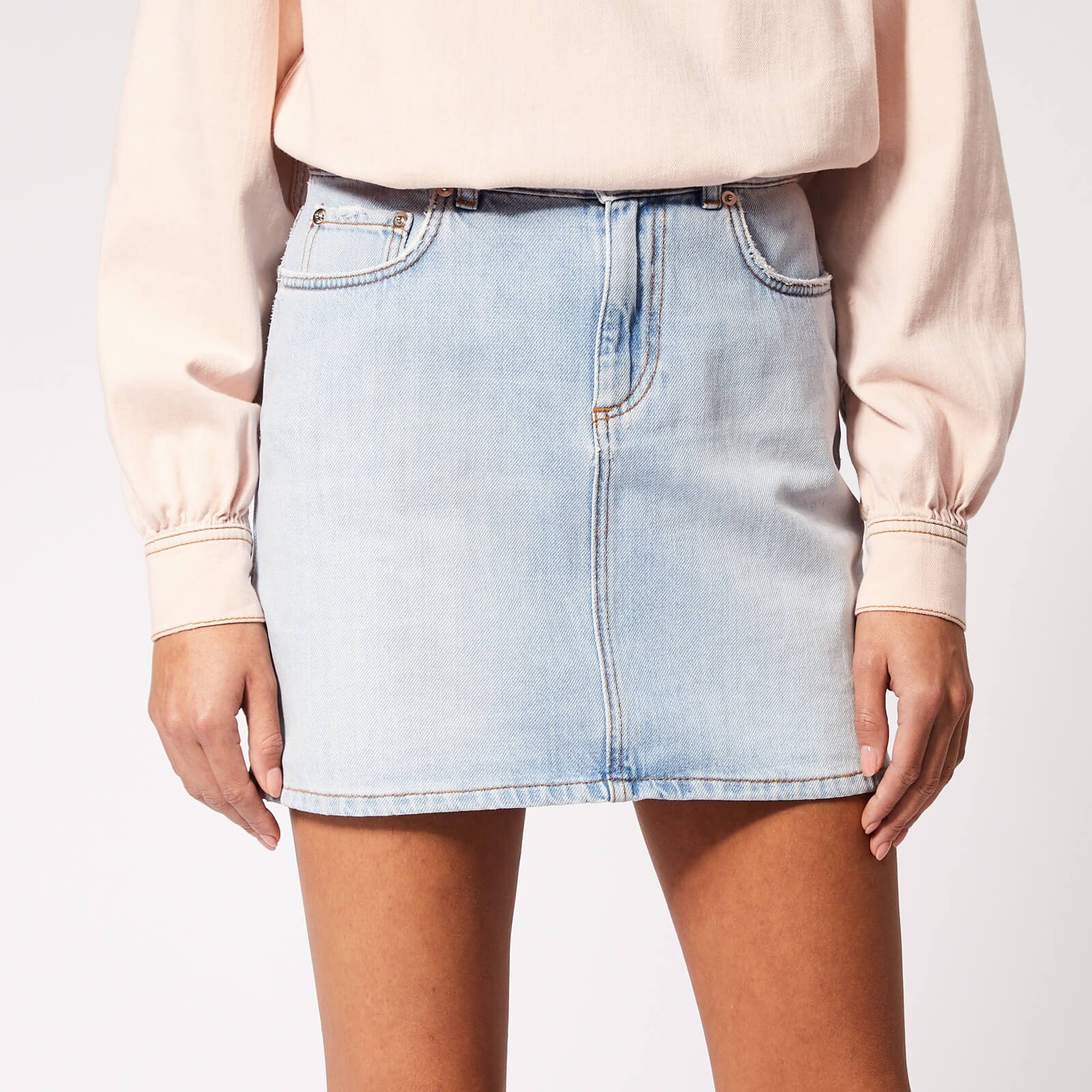 ganni denim nederdel ganni denim nederdel
