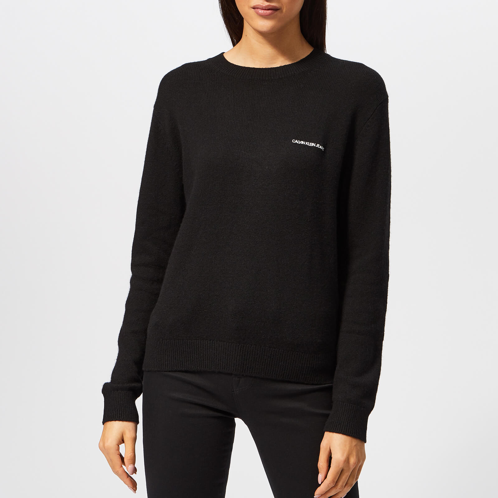 Calvin Klein Jeans Women S Institutional Back Logo Sweatshirt Black Womens Clothing Thehut Com
