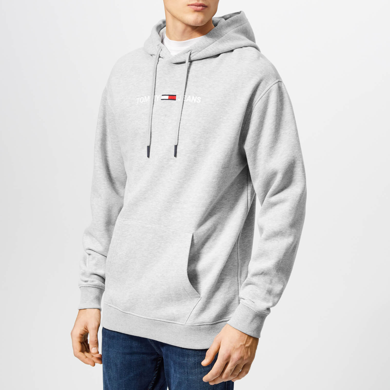 tommy jeans small logo pullover hoodie 