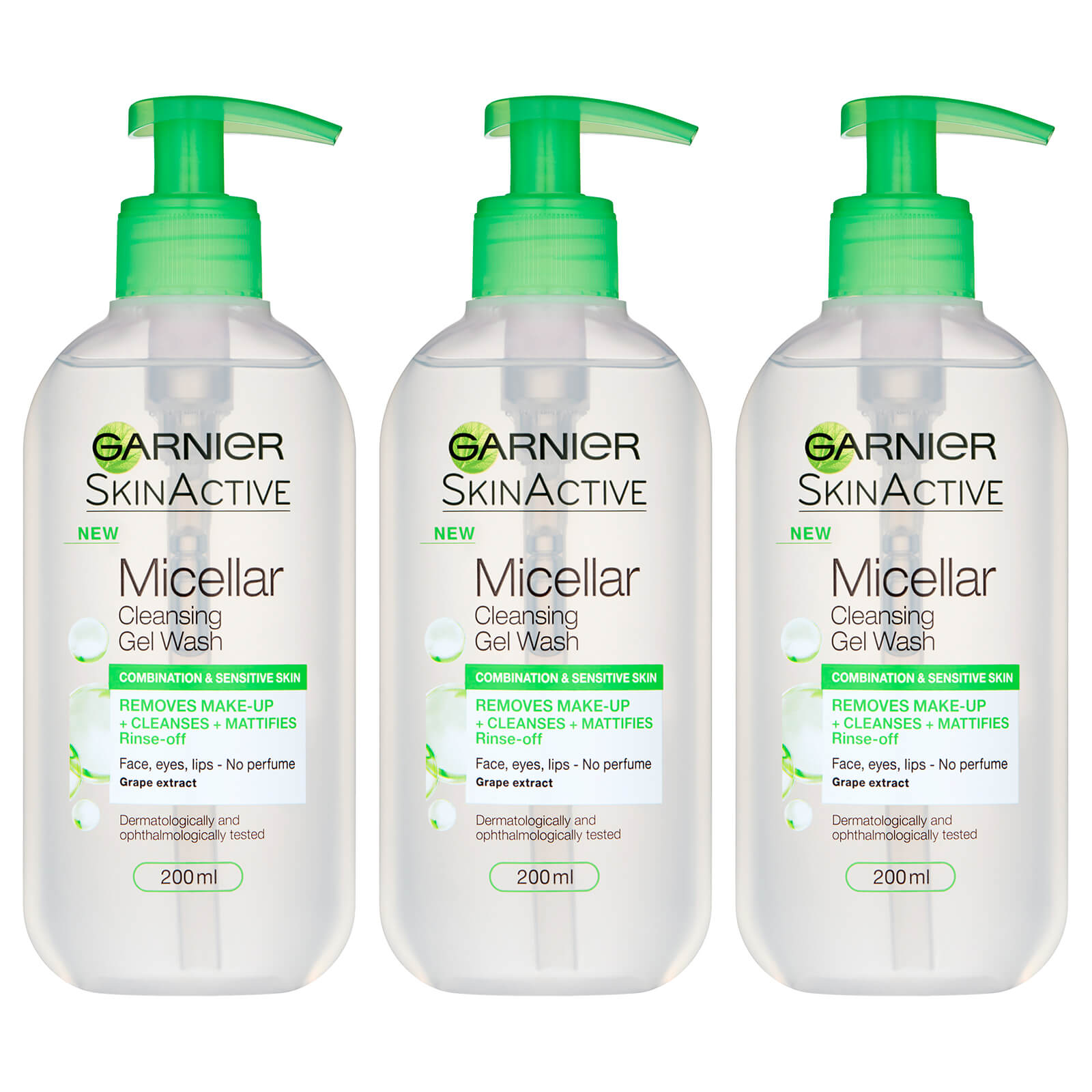 Gel Lavant Visage Micellaire Pour Peaux Mixtes Et Sensibles Garnier 200 Ml Lot De 3