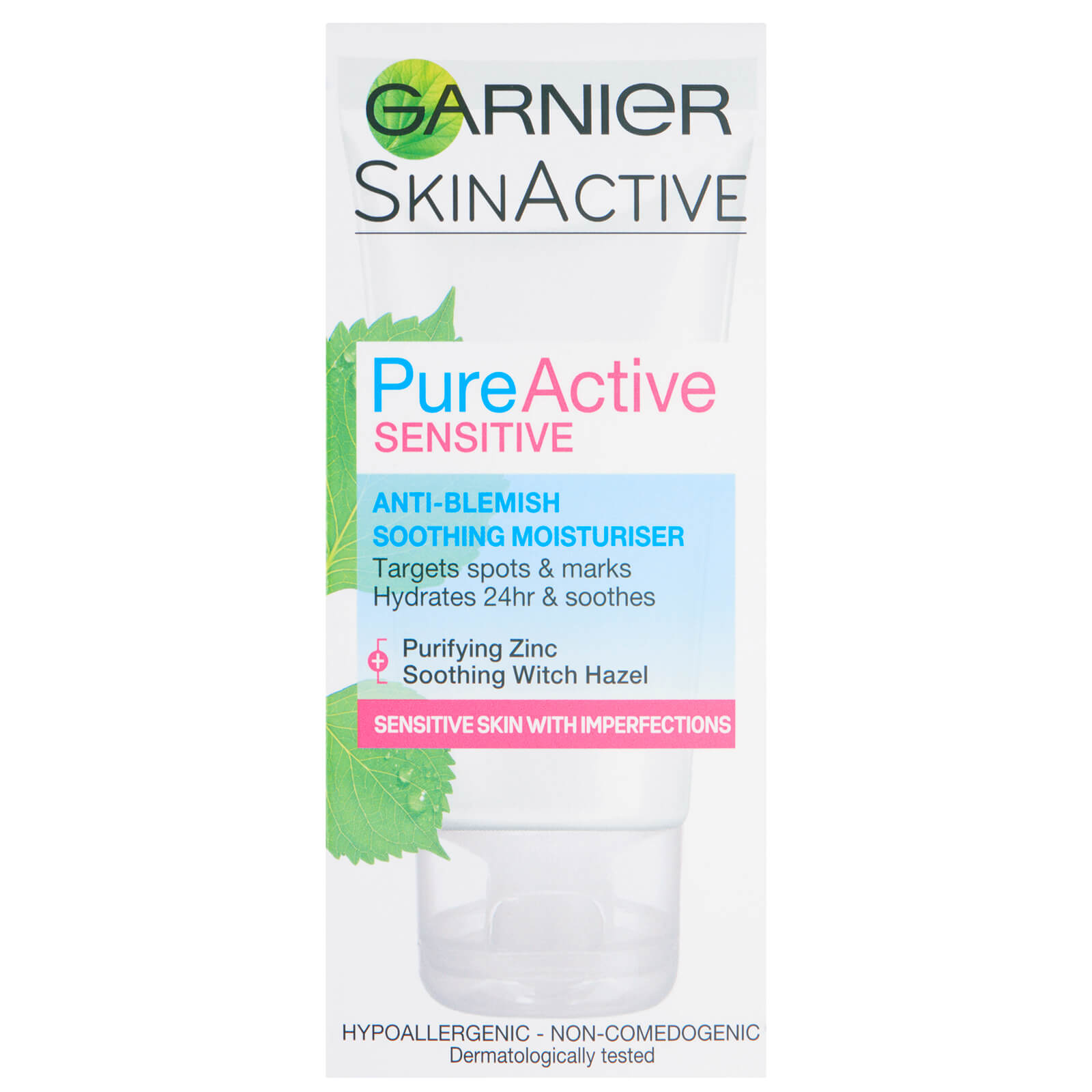 Garnier Pure Active Anti Blemish Face Moisturiser Sensitive Skin 50ml