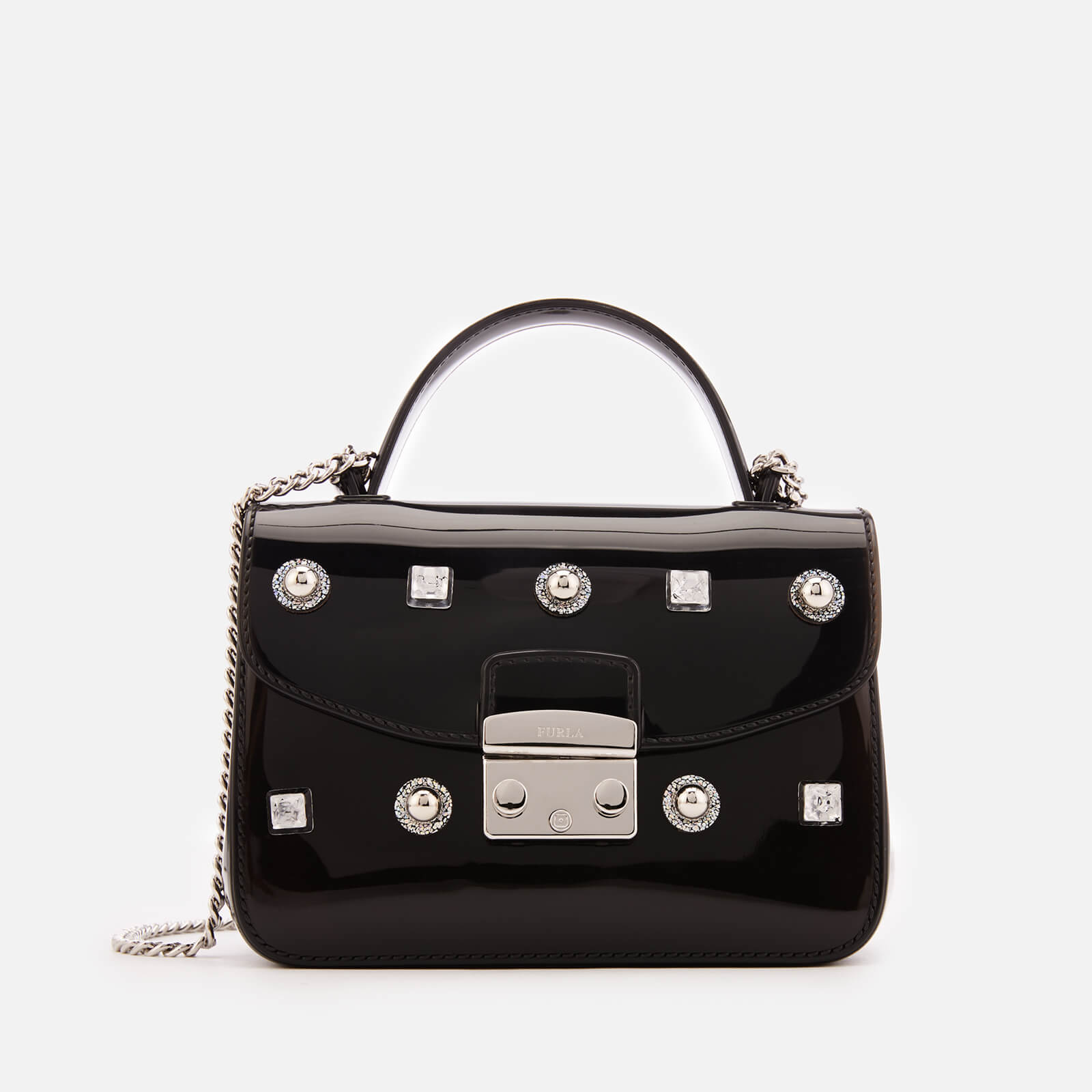 Furla Womens Candy Meringa Star Mini Cross Body Bag Black Free