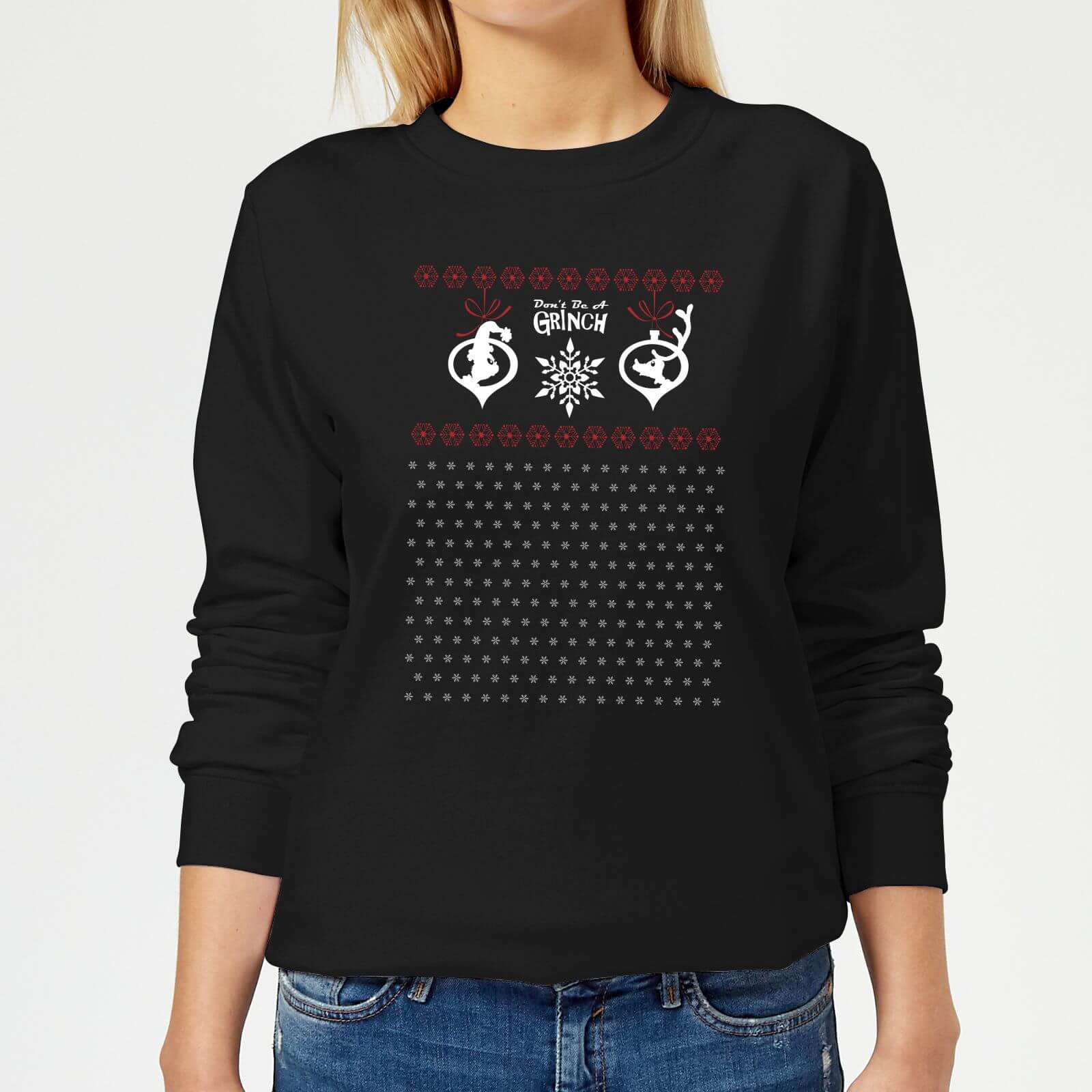 The Grinch Pattern Women S Christmas Sweatshirt Black Clothing