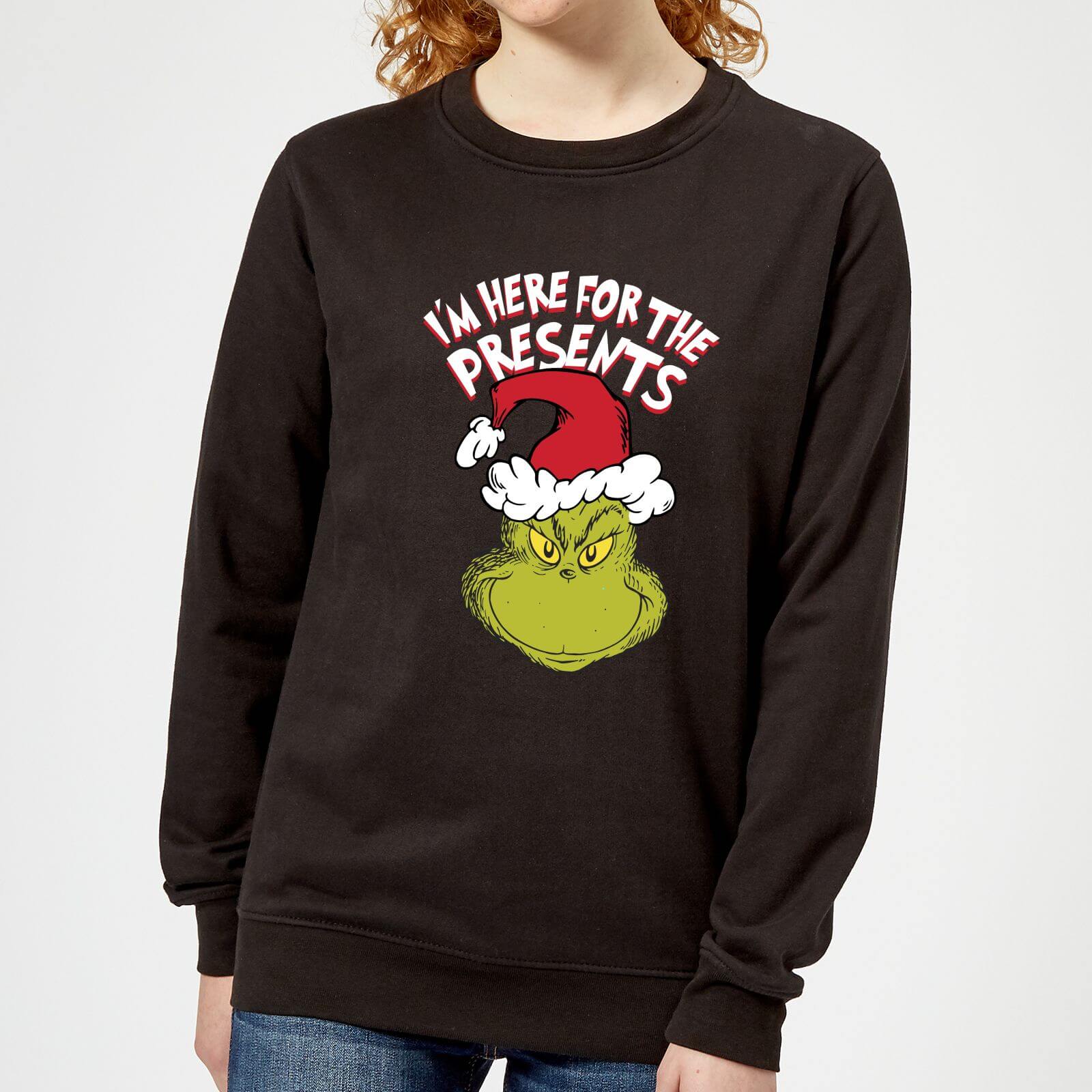 The Grinch Im Here For The Presents Women S Christmas Sweatshirt
