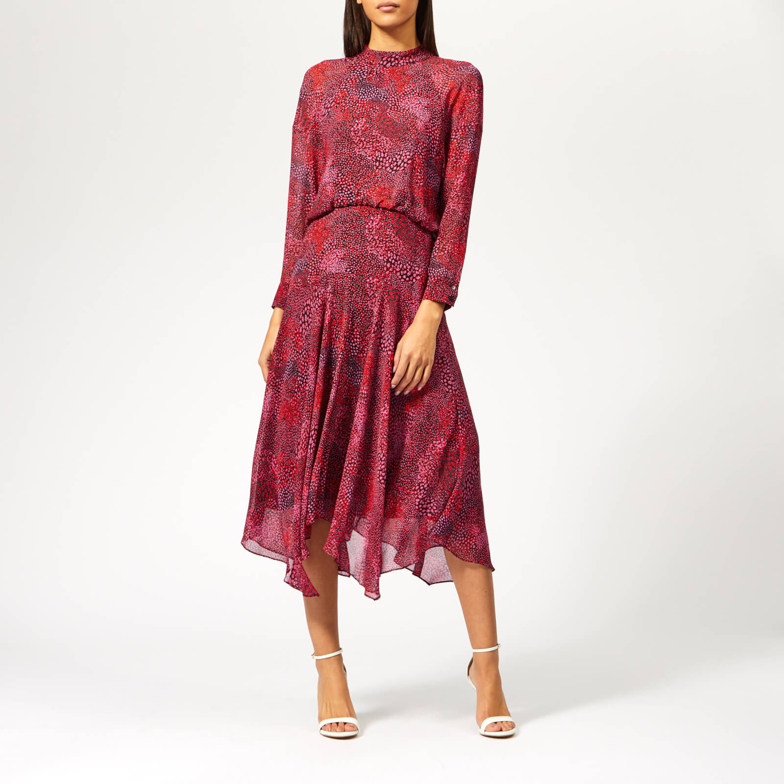 Whistles Women S Abstract Animal Carlotta Dress Pink Multi Womens Clothing Thehut Com
