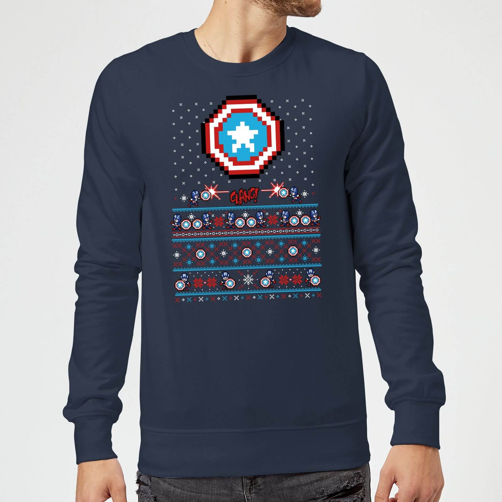 captain marvel christmas sweater