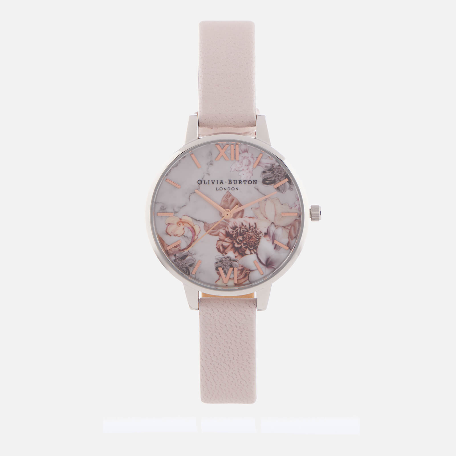 Olivia Burton Women S Marble Florals Pink Rose Gold Silver