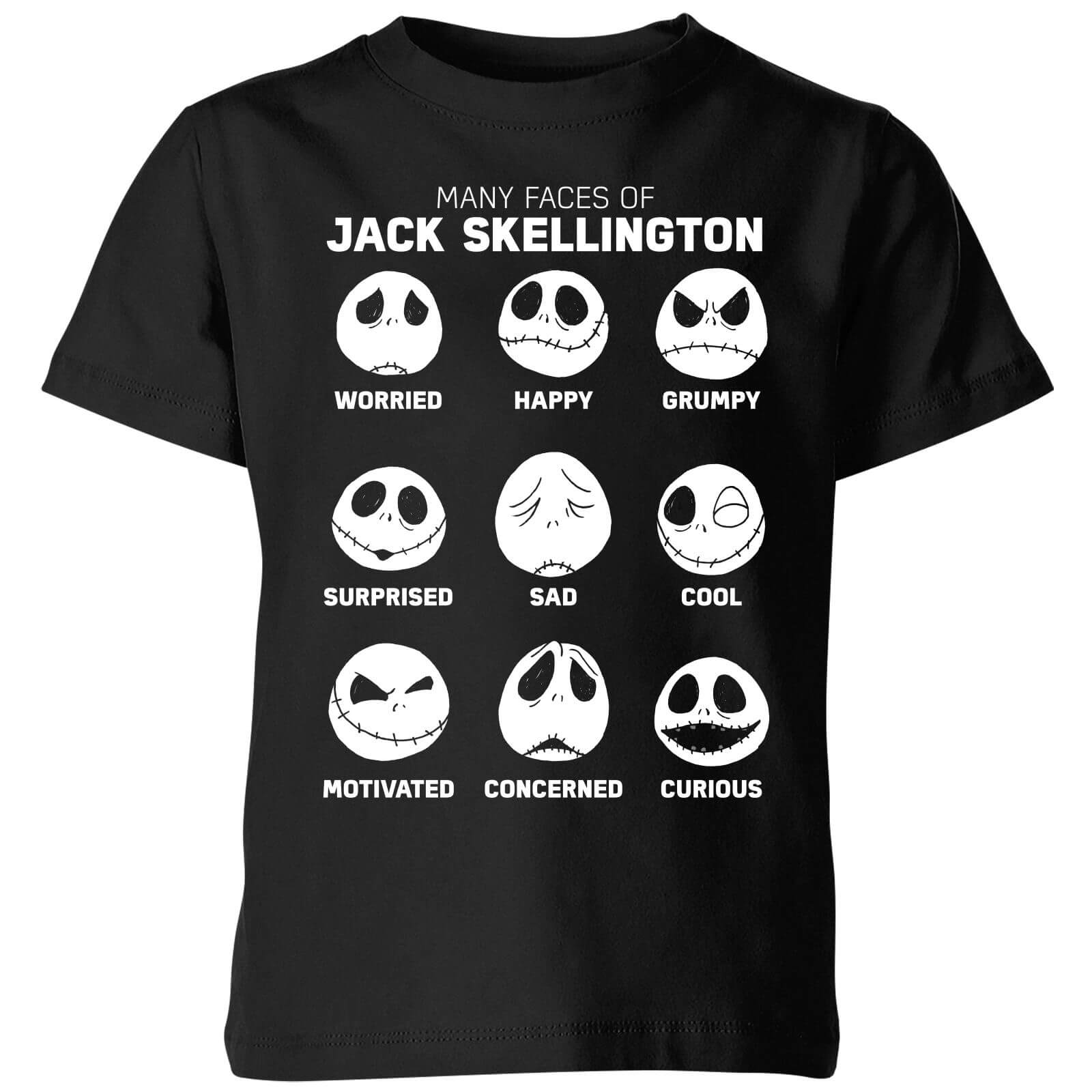 The Nightmare Before Christmas Jack Pumpkin Faces Collection Kids T Shirt Black Clothing Zavvi Uk