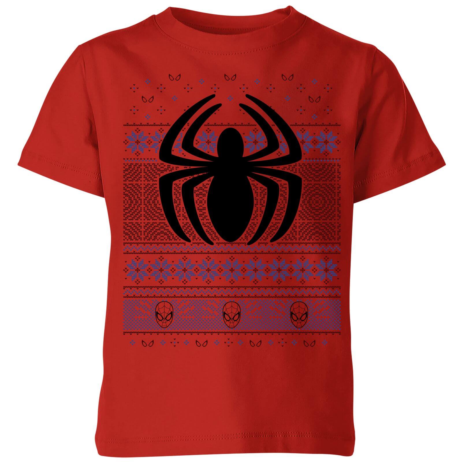 Marvel Avengers Spider Man Logo Kids Christmas T Shirt Red Iwoot Uk