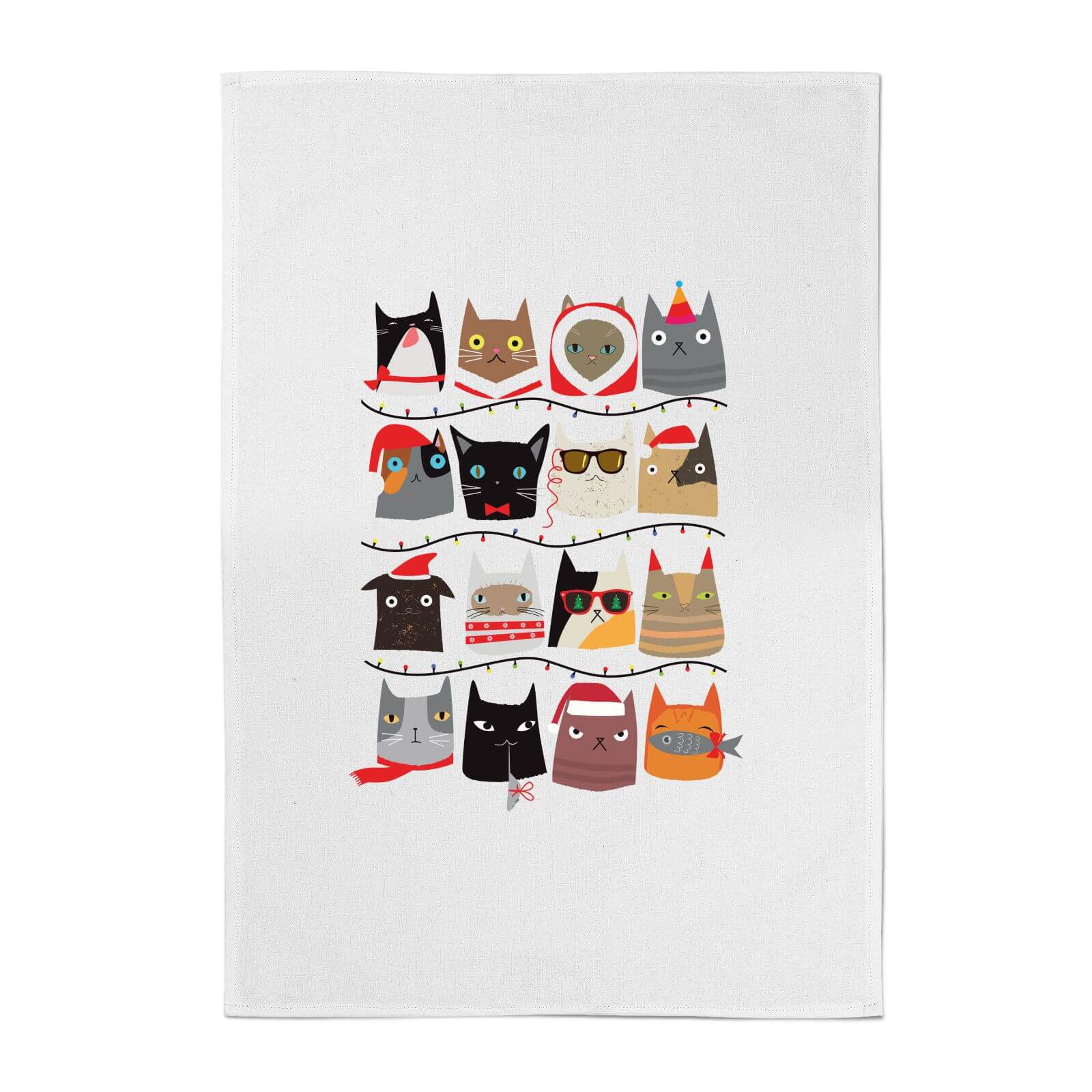 Cat Christmas Cotton Tea Towel Iwoot