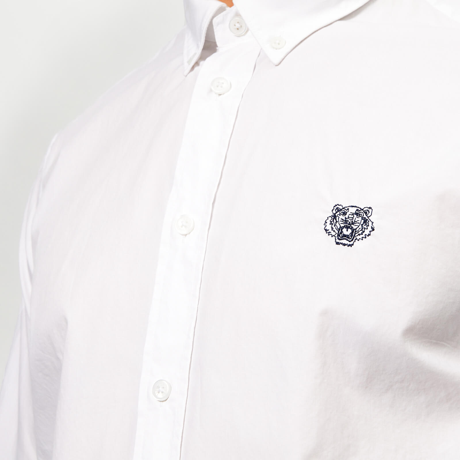 KENZO Men's Casual Fit Poplin Shirt - White - M - White