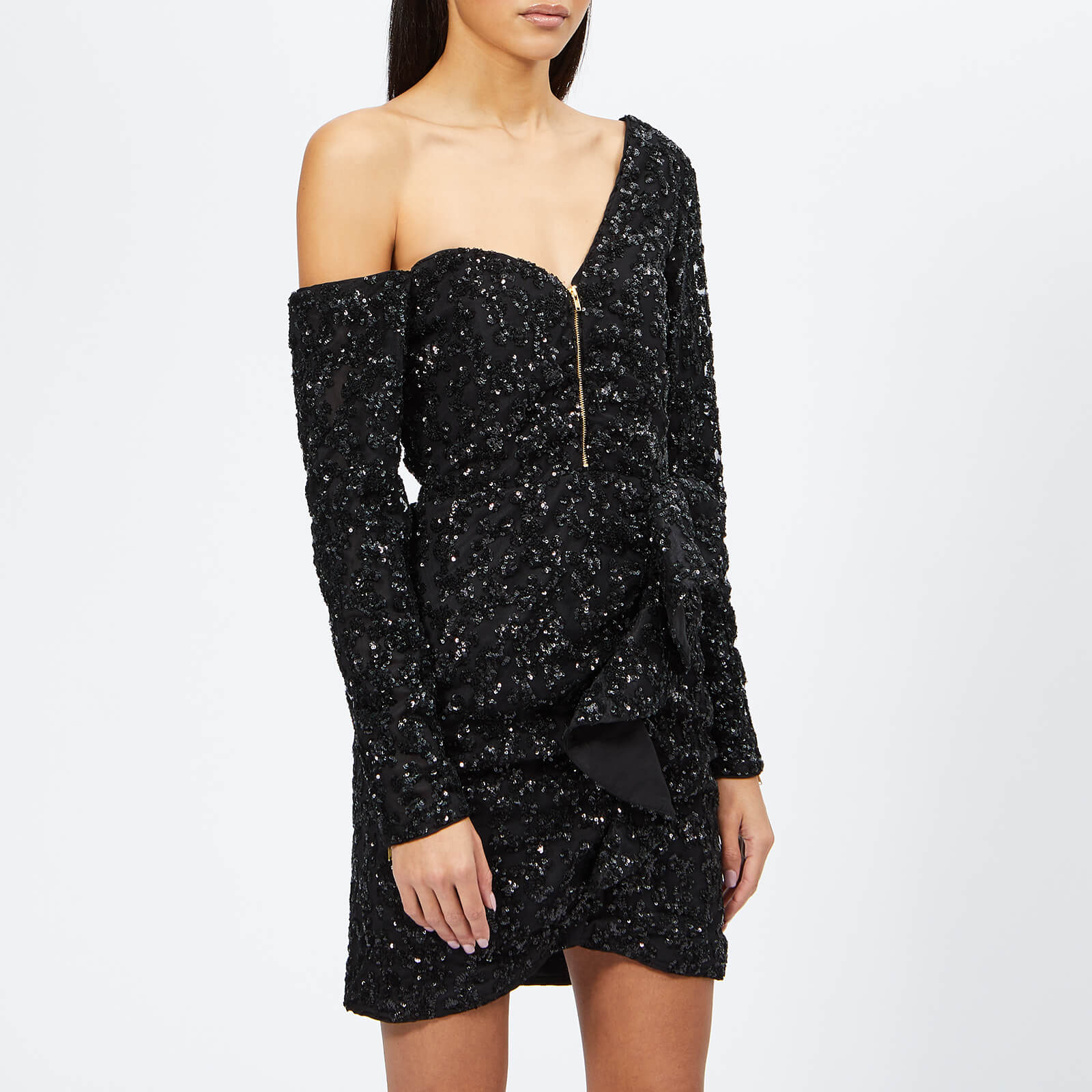self portrait black sequin dress
