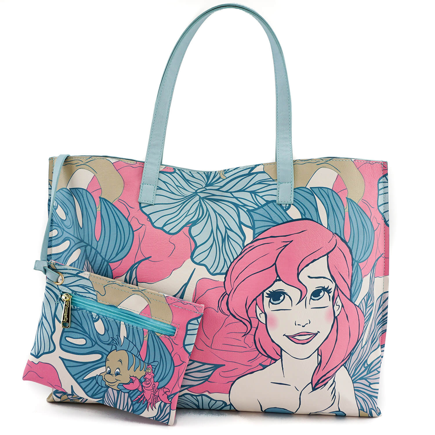Loungefly Disney The Little Mermaid Ariel Leaves Tote Bag
