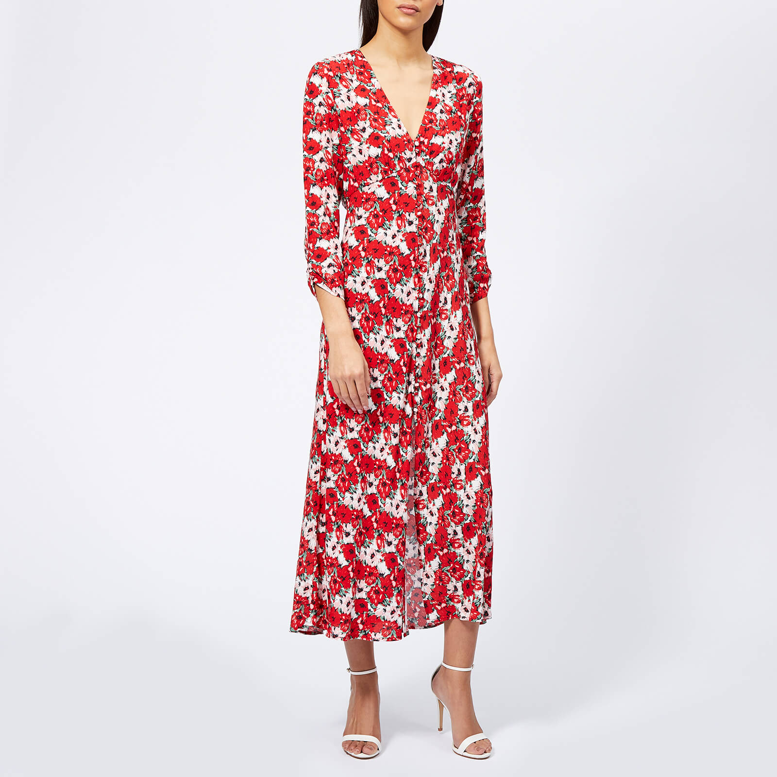rixo red floral dress