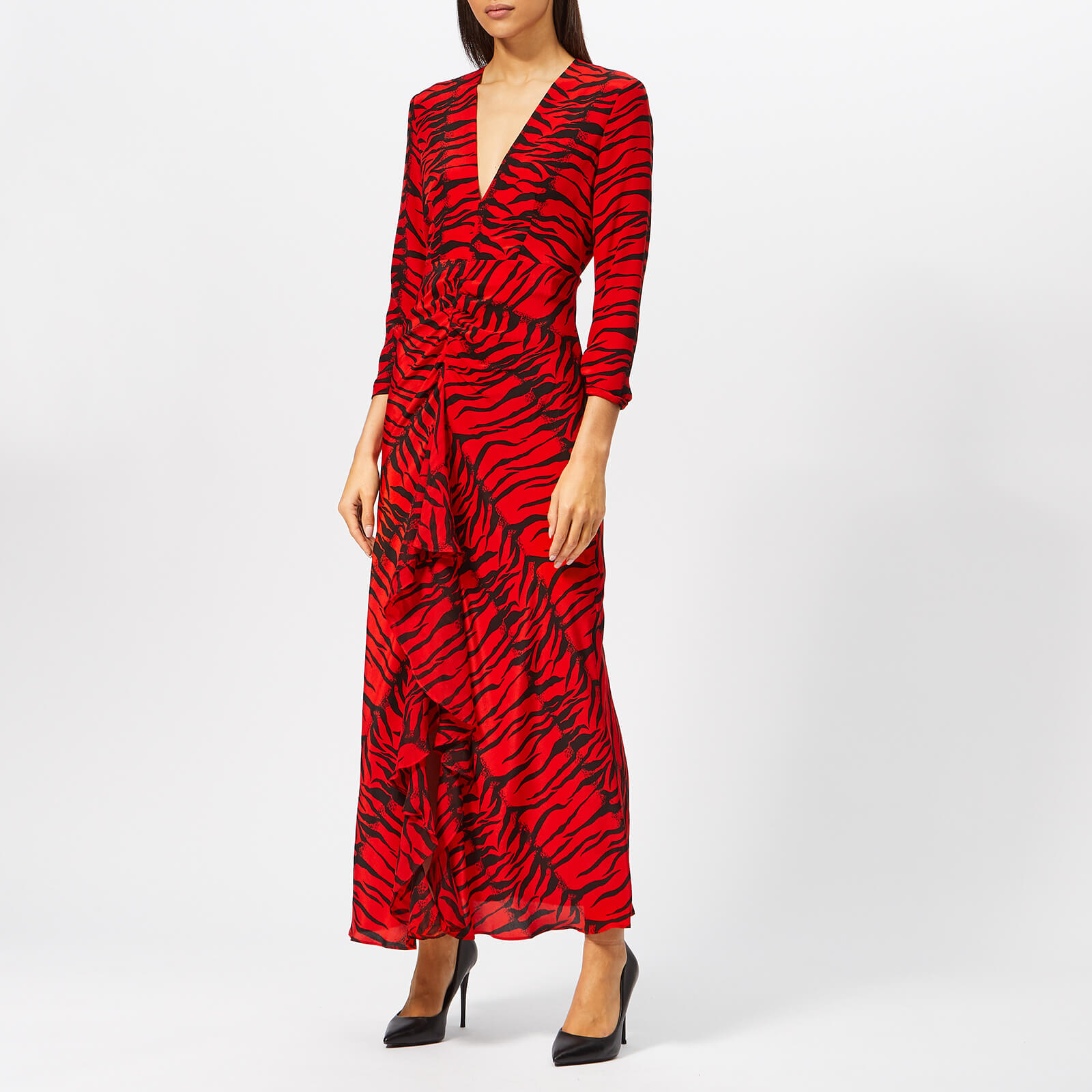 rixo red tiger print dress