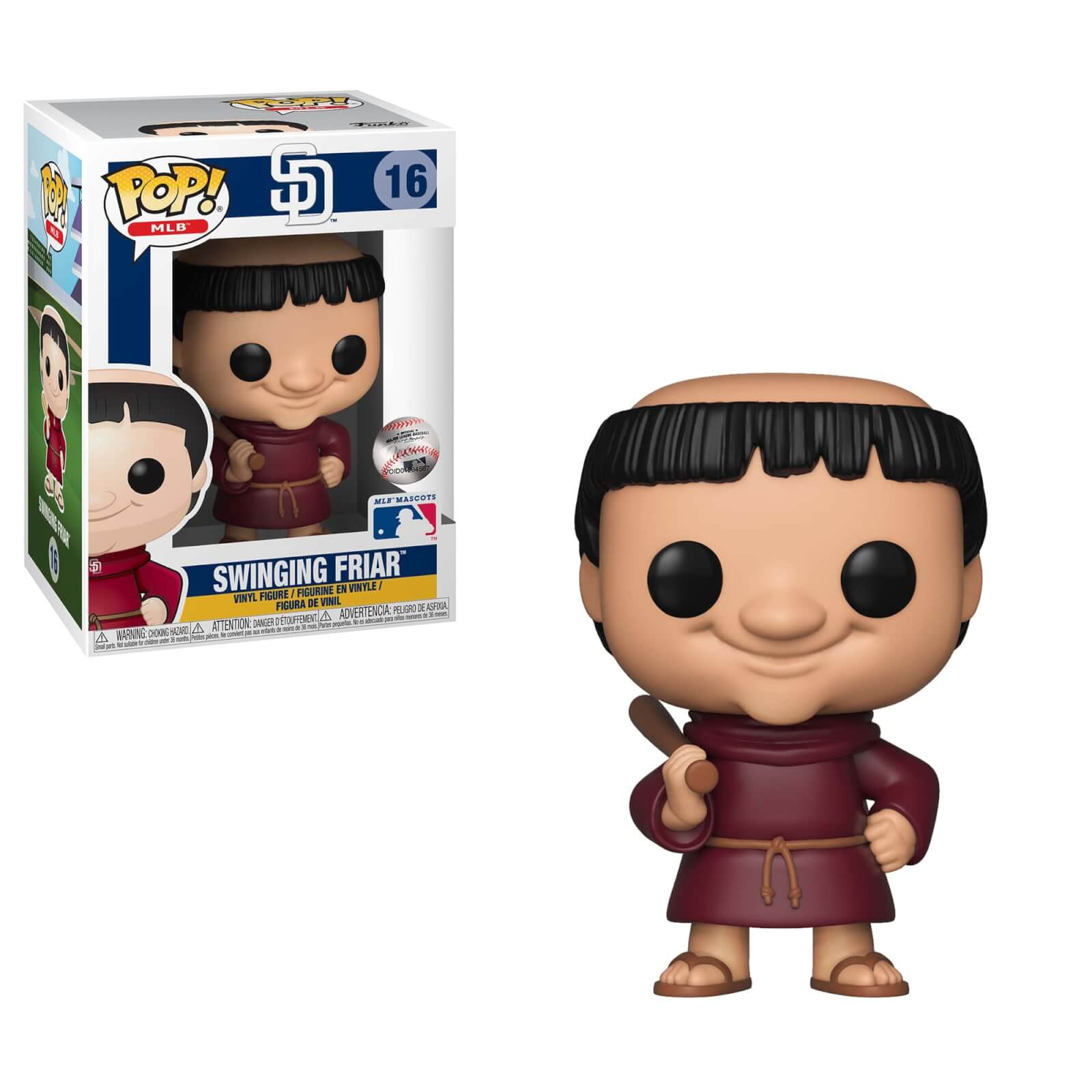Mlb Padres Swinging Friar Pop Vinyl Figure