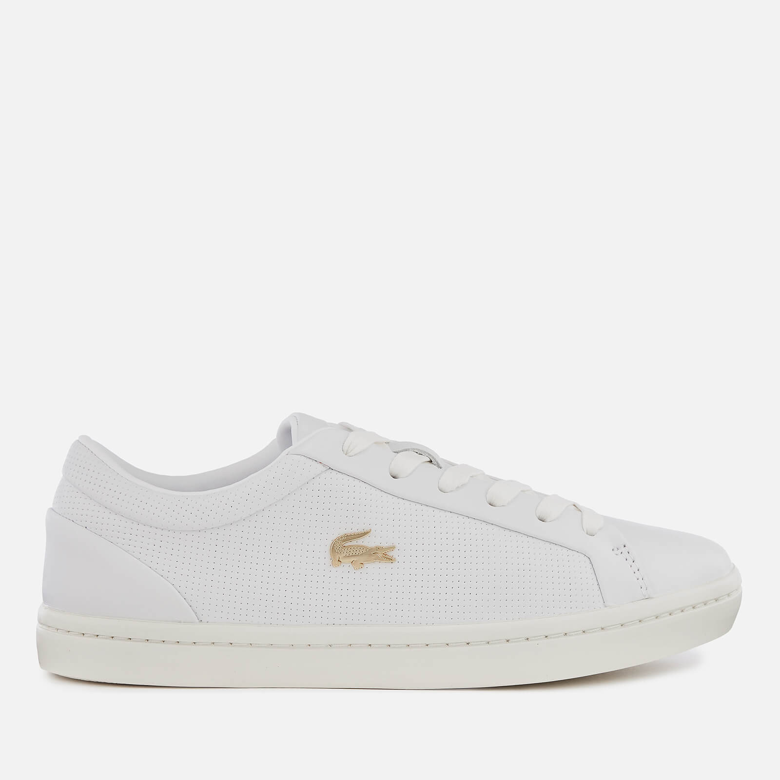 women's straightset leather trainers with golden croc