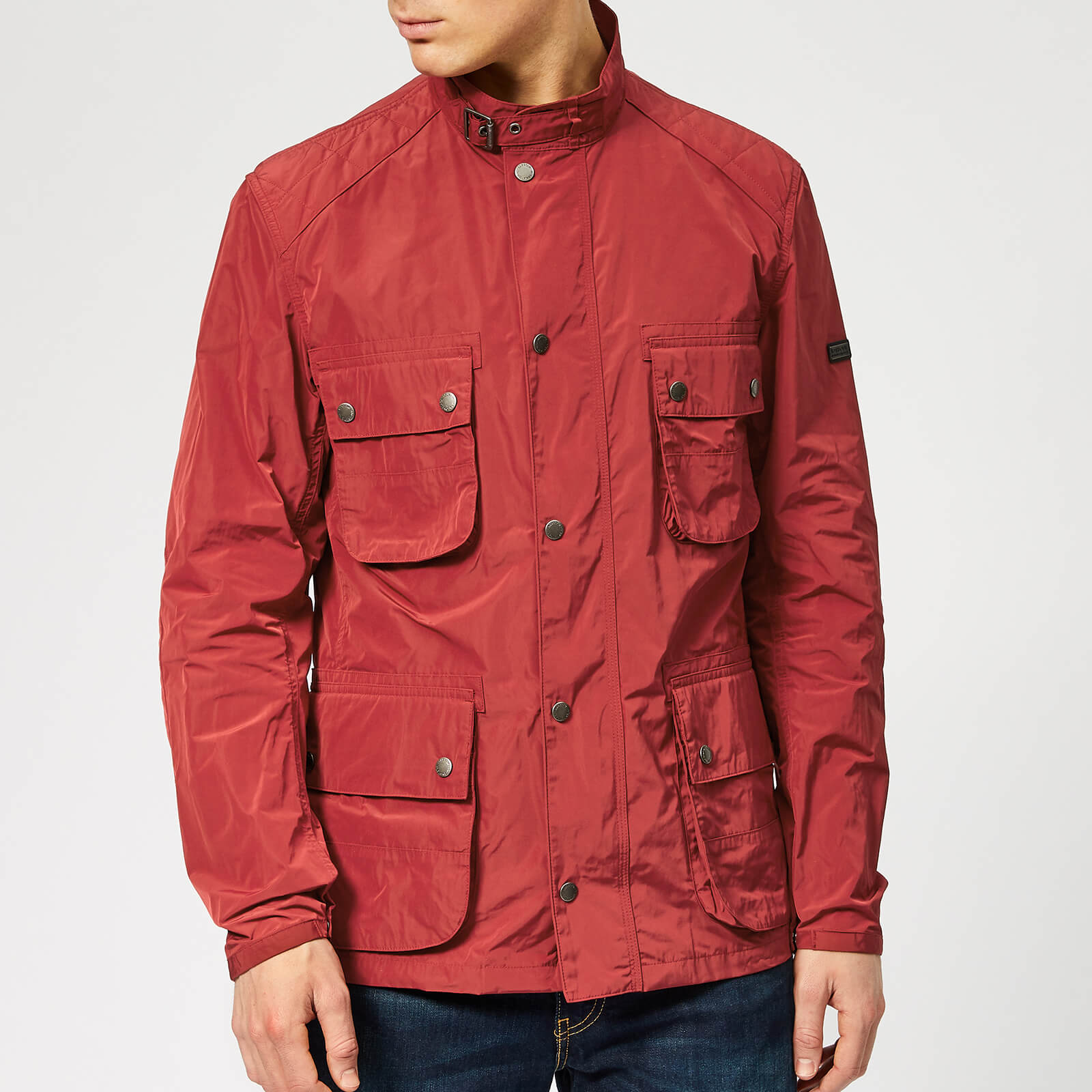 barbour red jacket mens