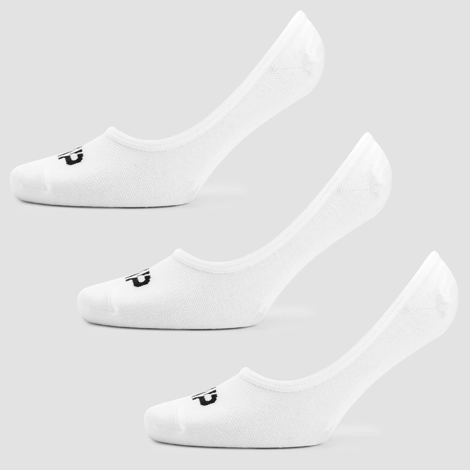 Ženske nevidljive čarape - Bijele (3 para) - UK 3-6