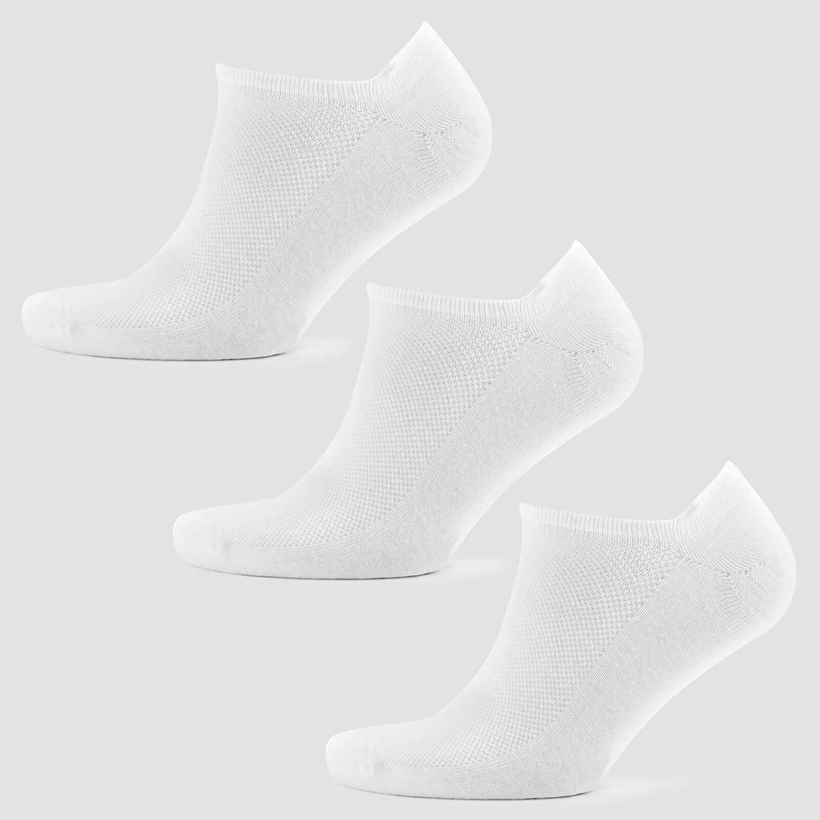 Мъжки чорапи до глезена Essentials на MP - бели (3 в пакет) - UK 6-8