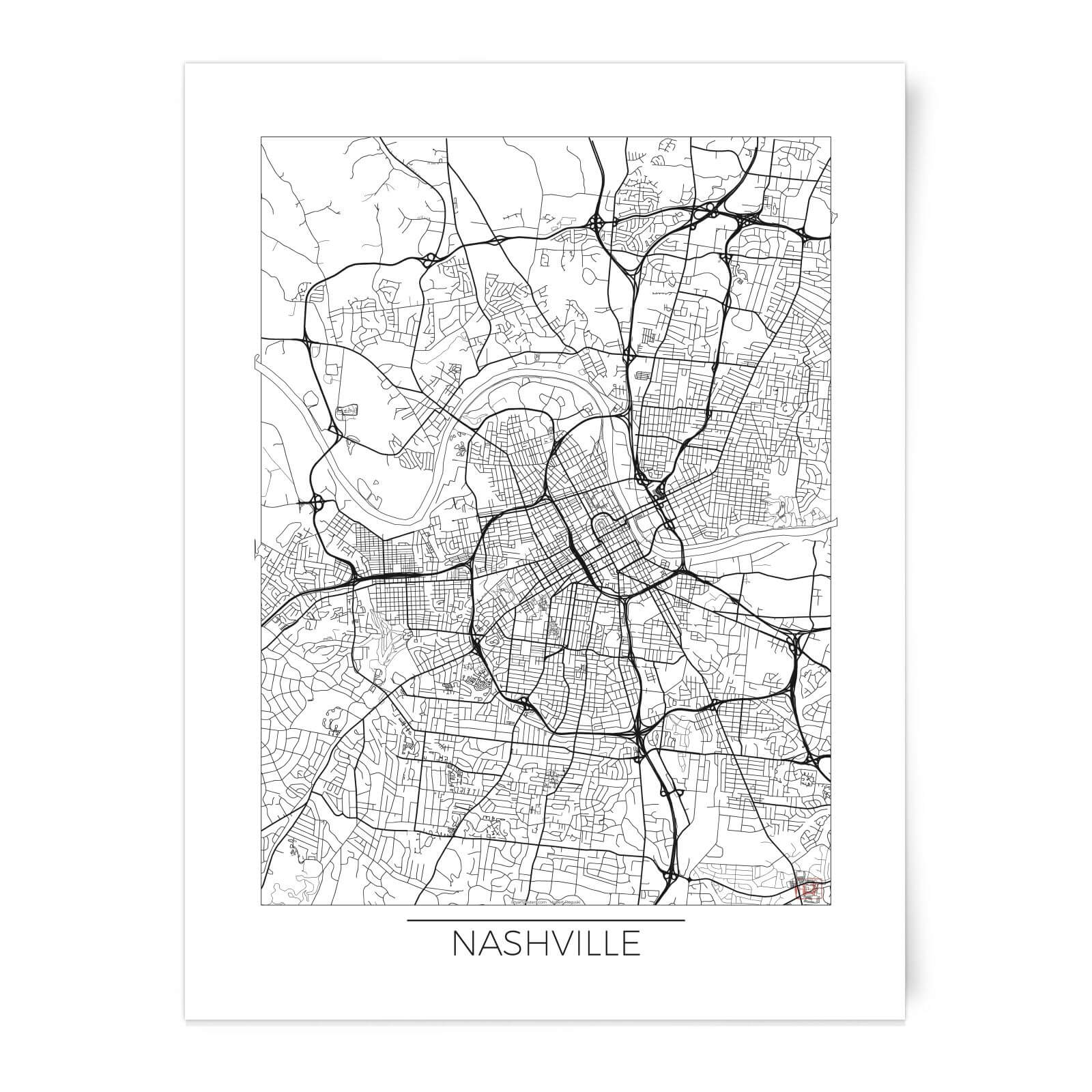 Metropolis Artwork Black and White Stated Nashville Map Artwork Print graphic relating to Printable Map of Nashville referred to as Metropolis Artwork Black and White Mentioned Nashville Map Artwork Print