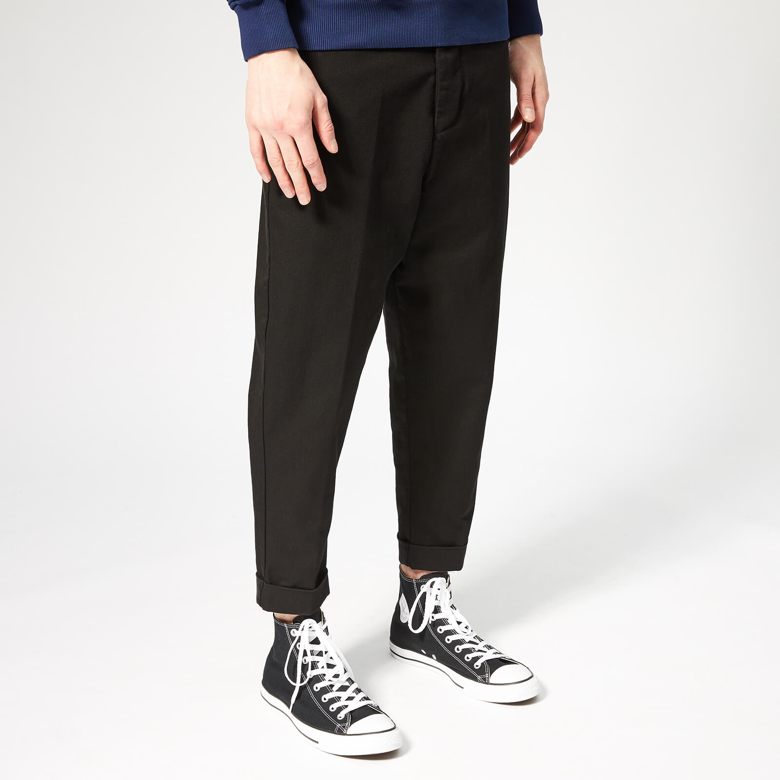 Ami Men S Oversized Carrot Fit Trousers Black Free Uk Delivery