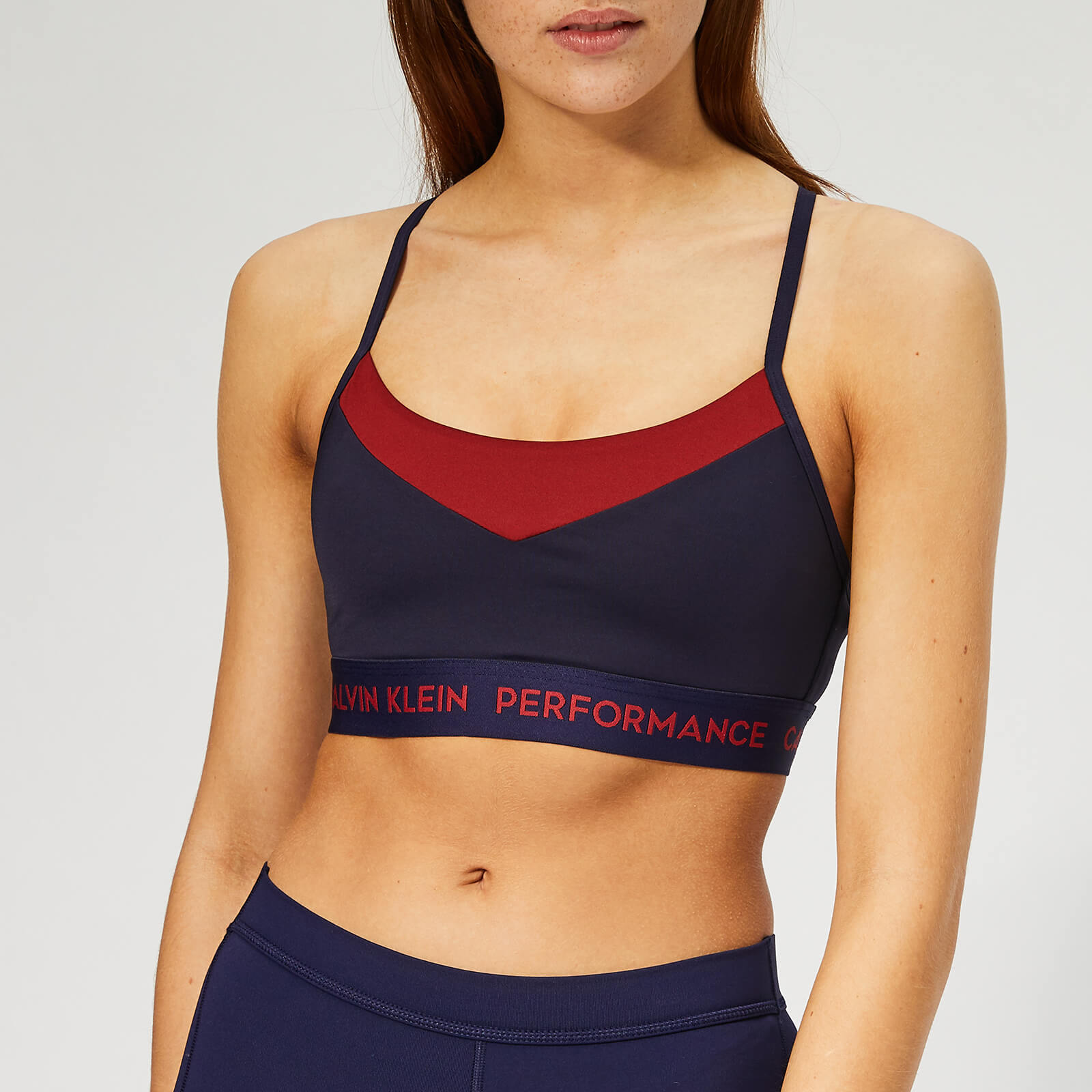 calvin klein blue sports bra