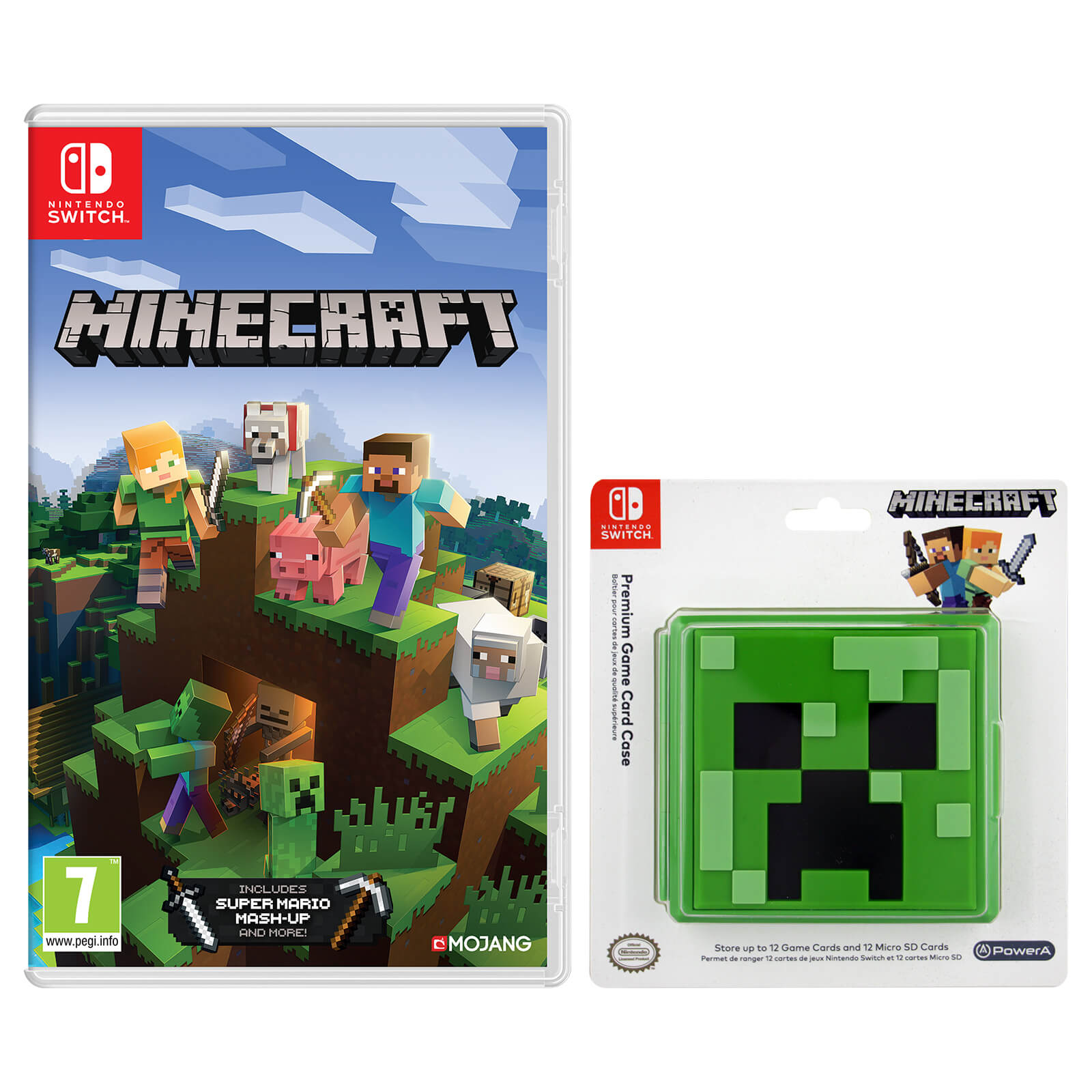 nintendo switch with minecraft game