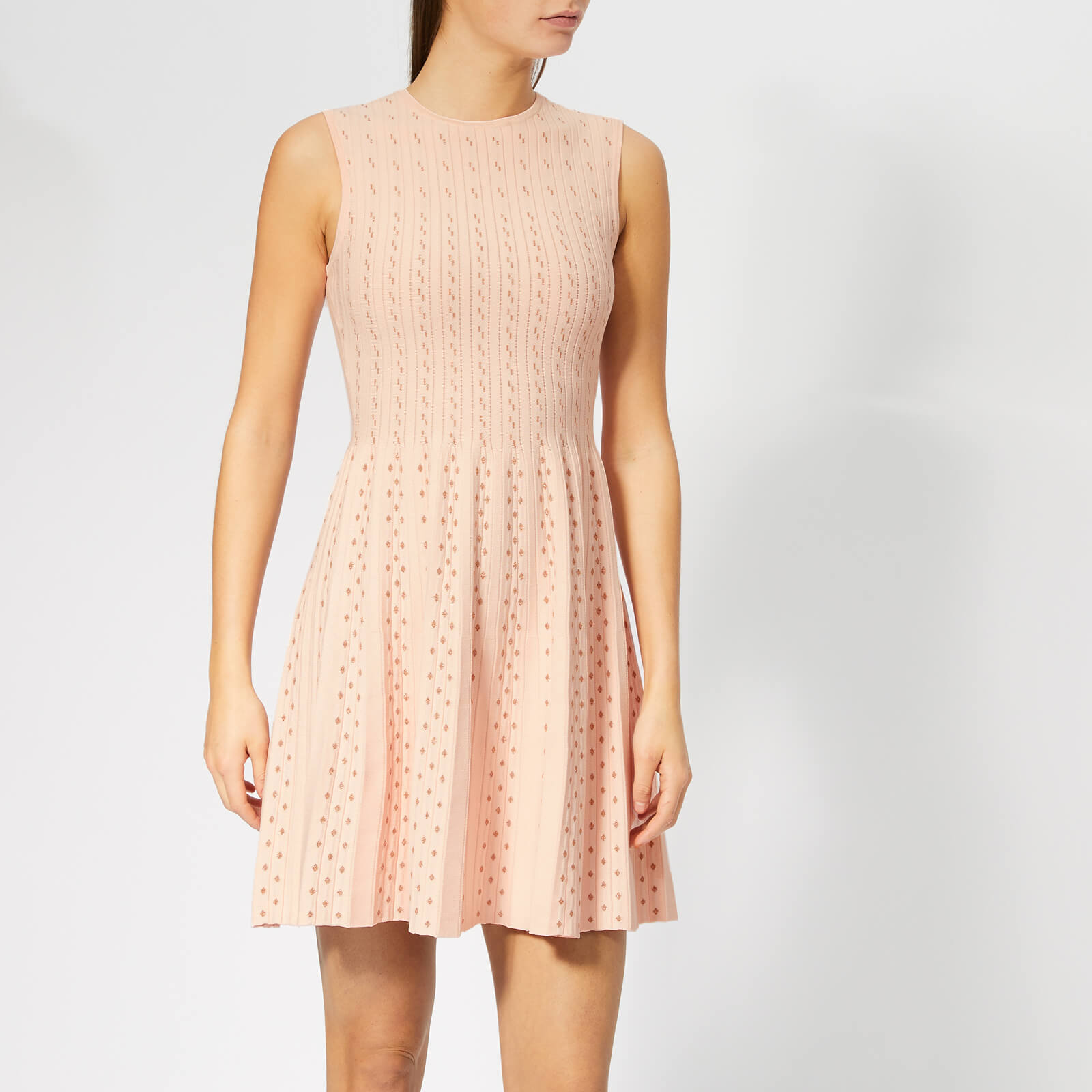 vellia knitted flippy skater dress
