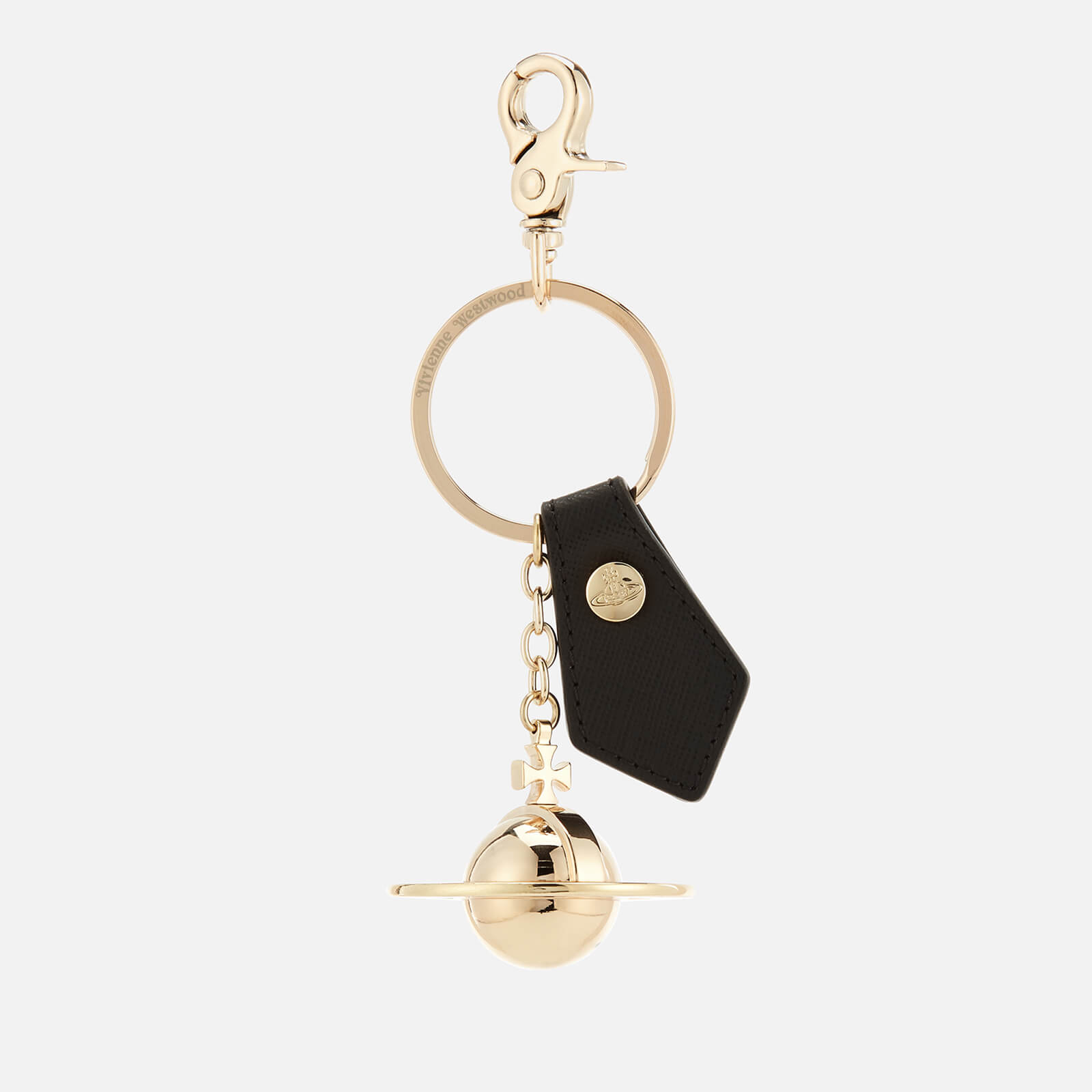 Vivienne Westwood Men S 3d Orb Keyring Light Gold Black