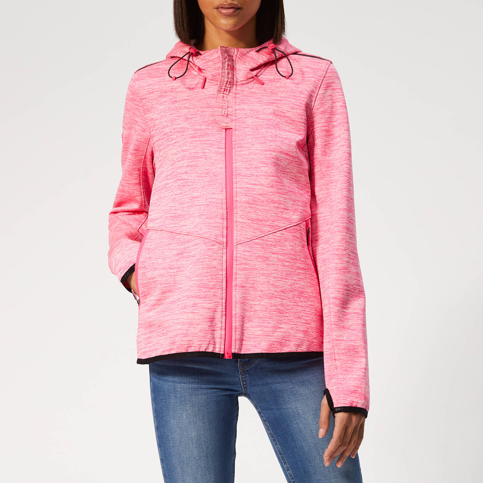 reebok women's fleece popover lace up hoodie