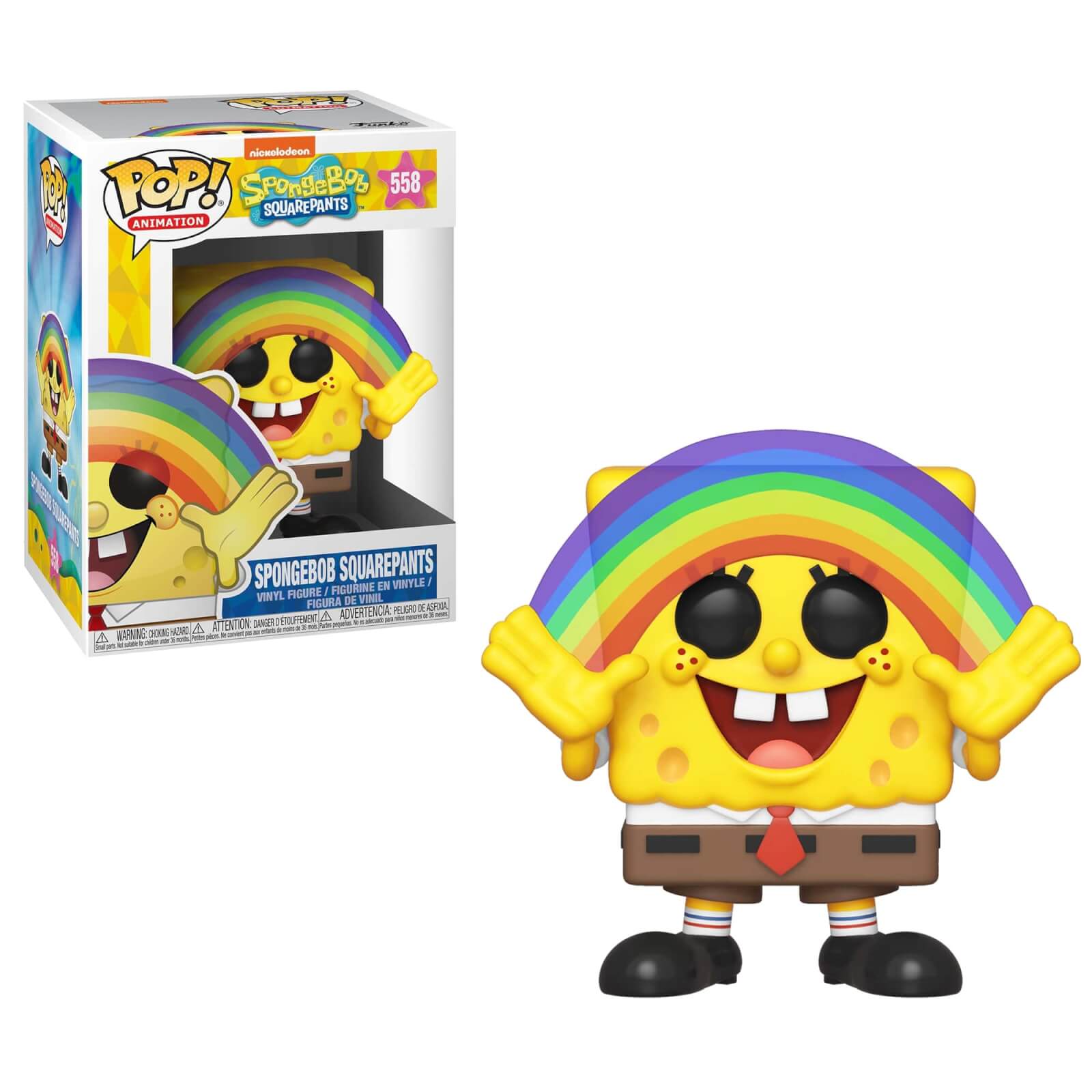 Spongebob S3 Spongebob With Rainbow Animation Funko Pop Vinyl