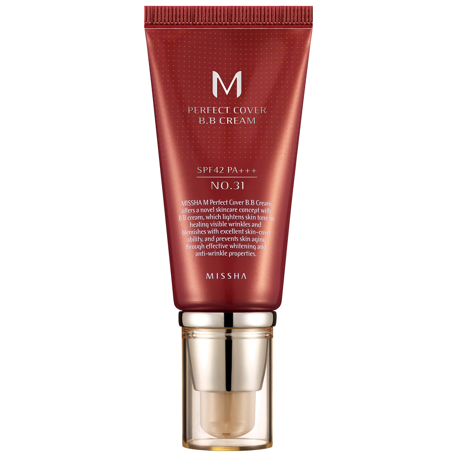 Missha M Perfect Cover Bb Cream Spf42 Pa No 31 Golden Beige 50ml Lookfantastic