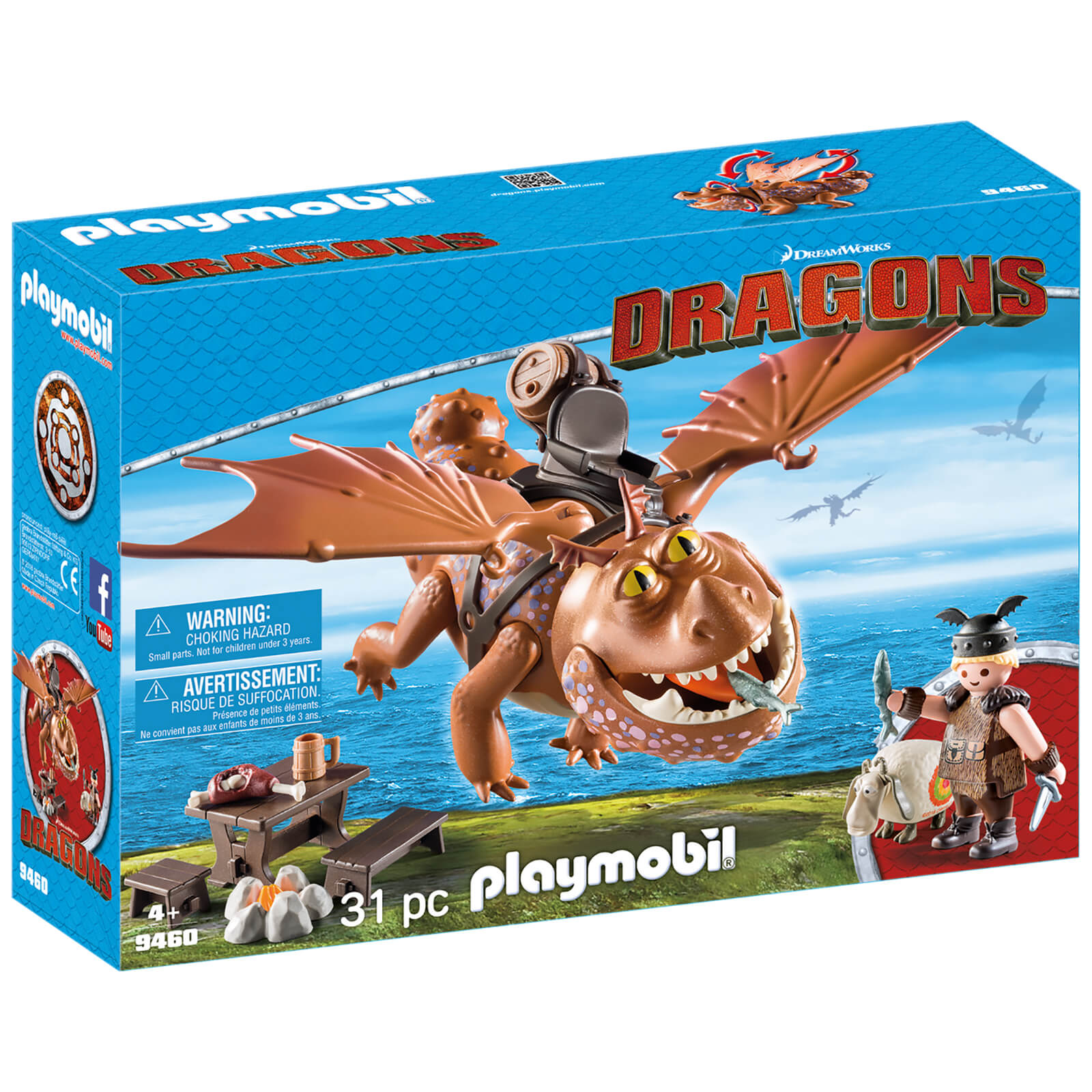 Playmobil Dreamworks Dragons Fishlegs And Meatlug 9460 Toys