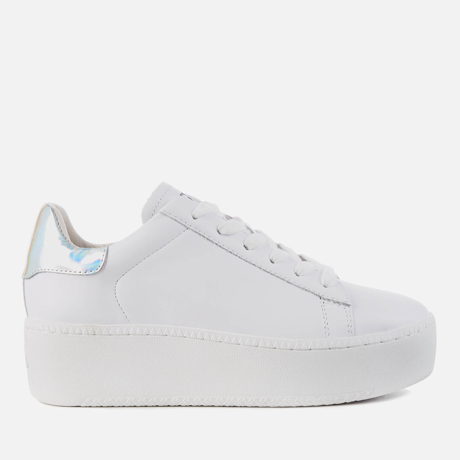 Cult Flatform Trainers - White/Silver 