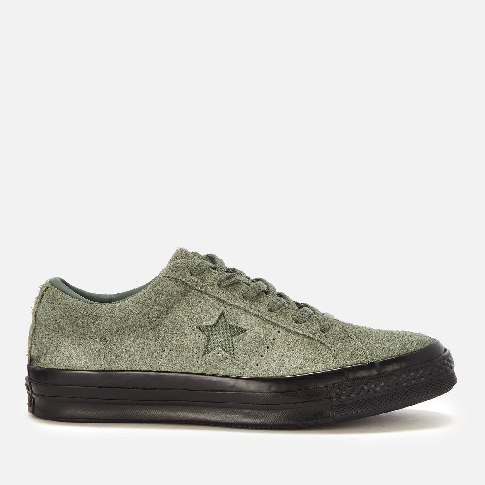 converse one star ox trainers in black