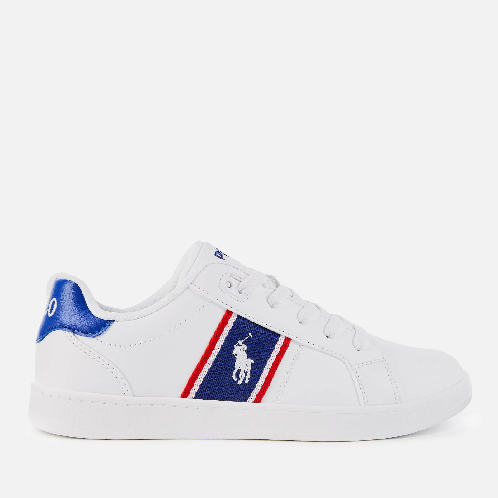 red white and blue polo shoes