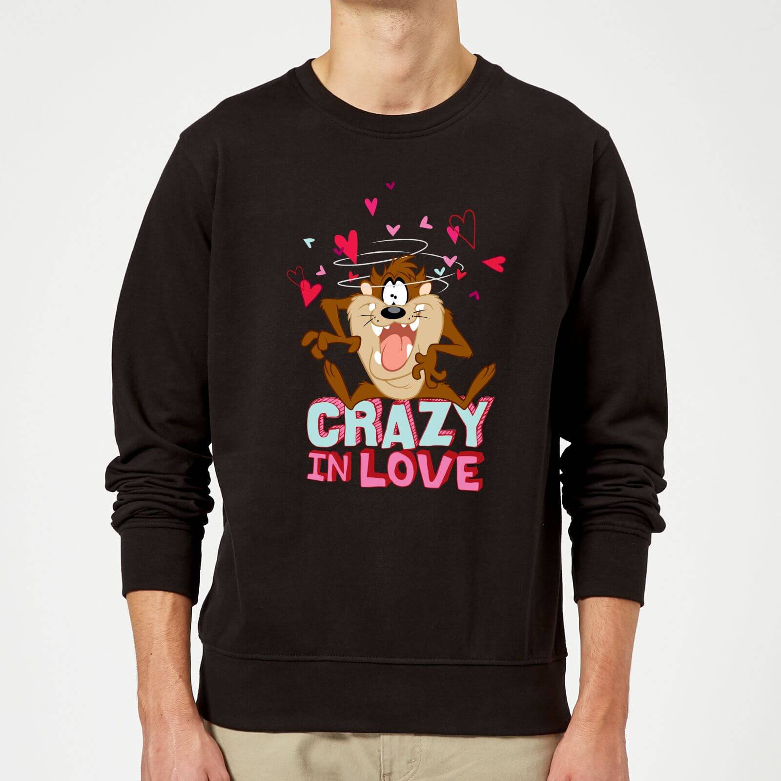 Looney Tunes Crazy In Love Taz Sweatshirt Black Clothing Zavvi Uk
