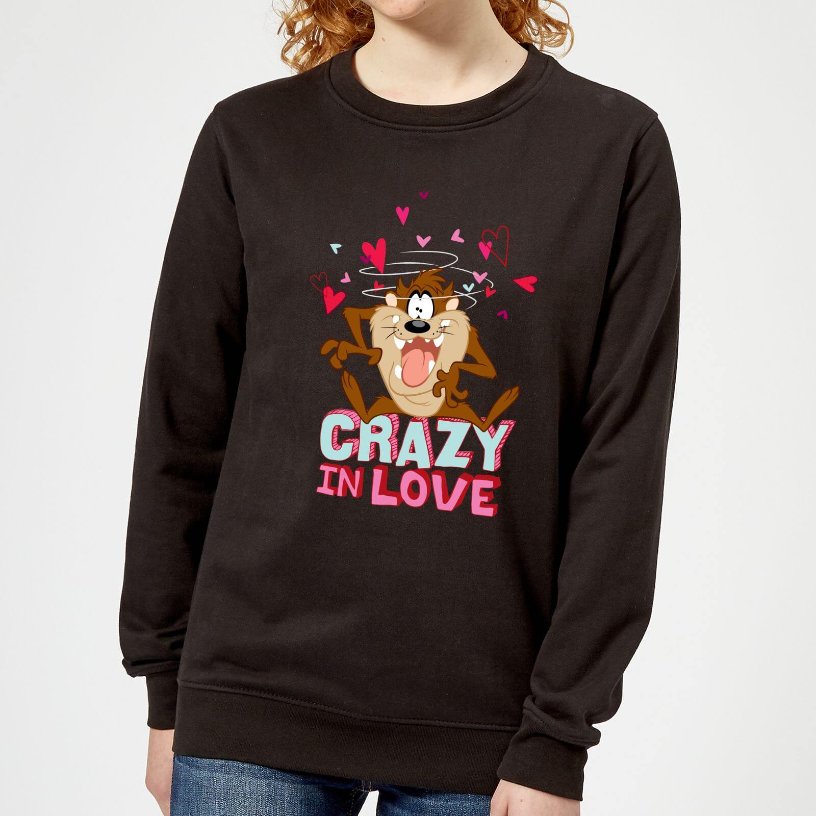 Looney Tunes Crazy In Love Taz Women S Sweatshirt Black Clothing