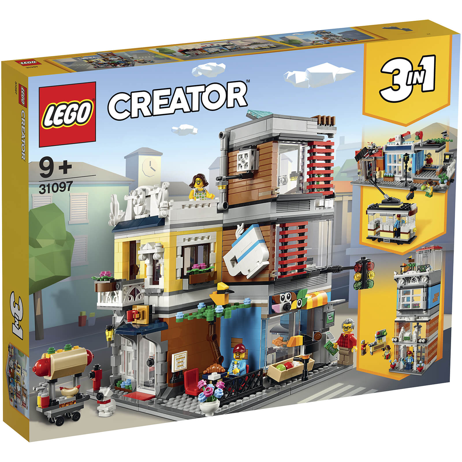 Lego Creator 3in1 Townhouse Pet Shop Cafe Set 31097 Toys Zavvi Uk
