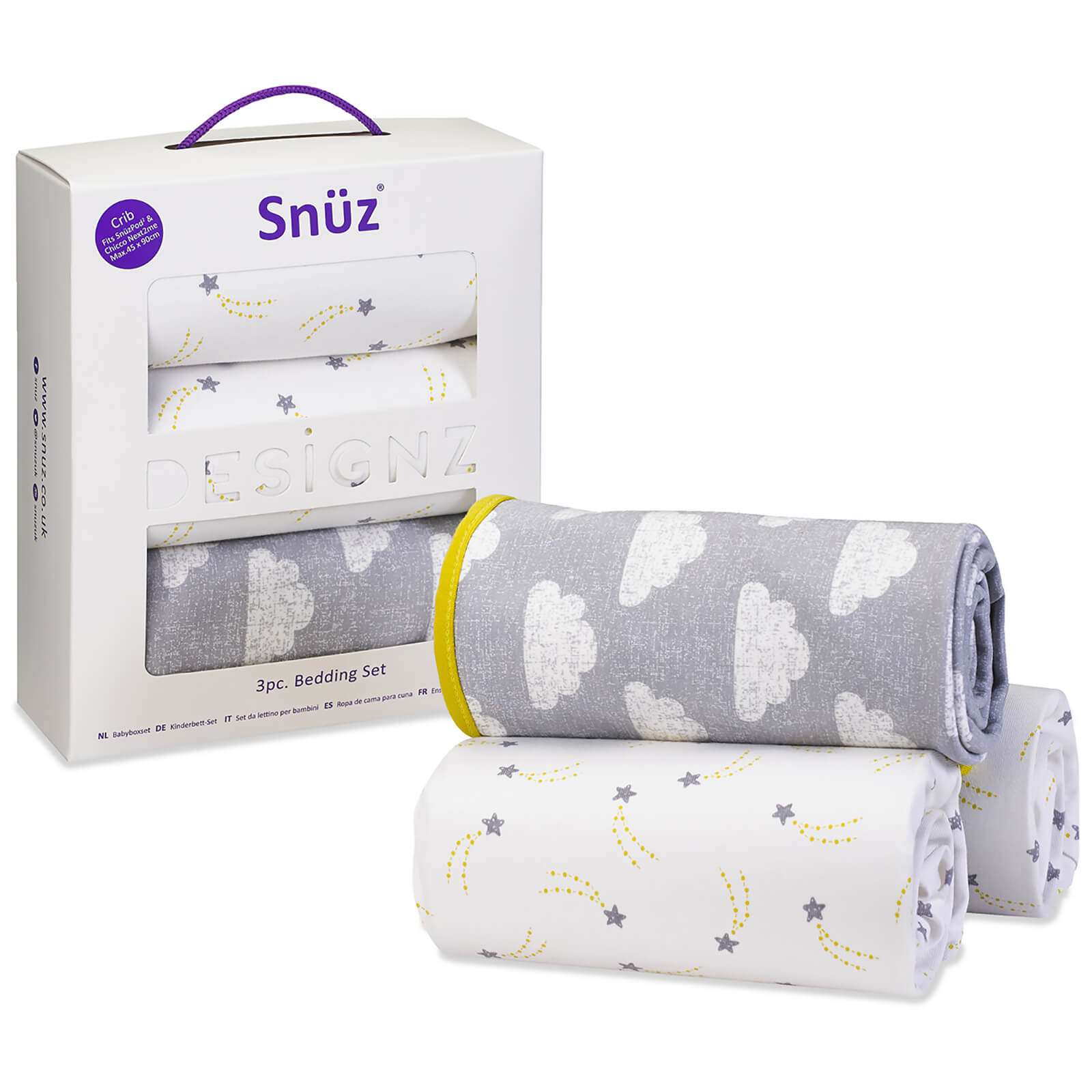 Snuz 3 Piece Bedside Crib Bedding Set Cloud Nine Haushaltswaren