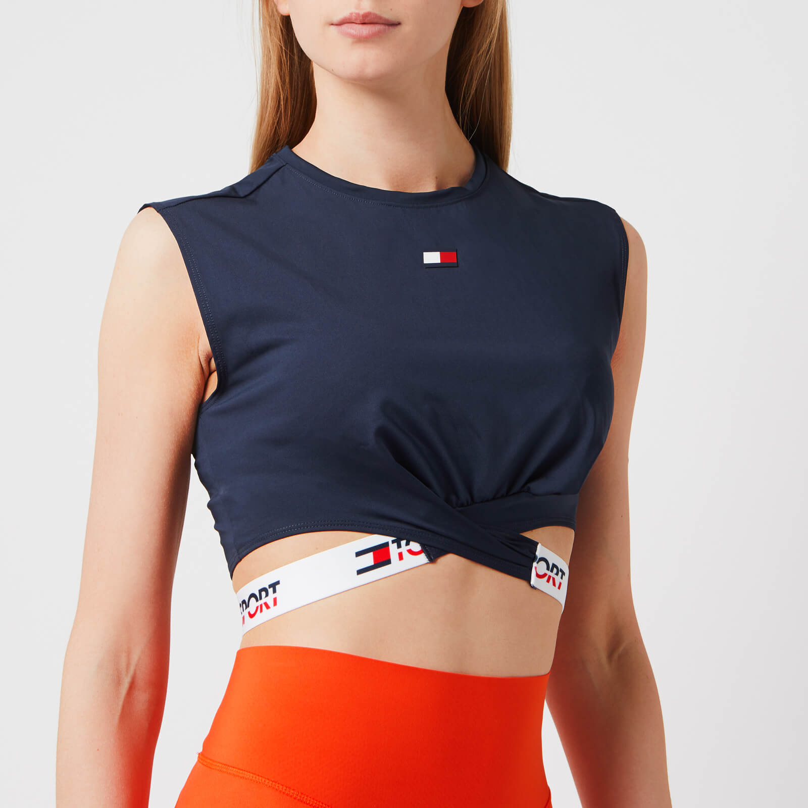 tommy cropped shirt