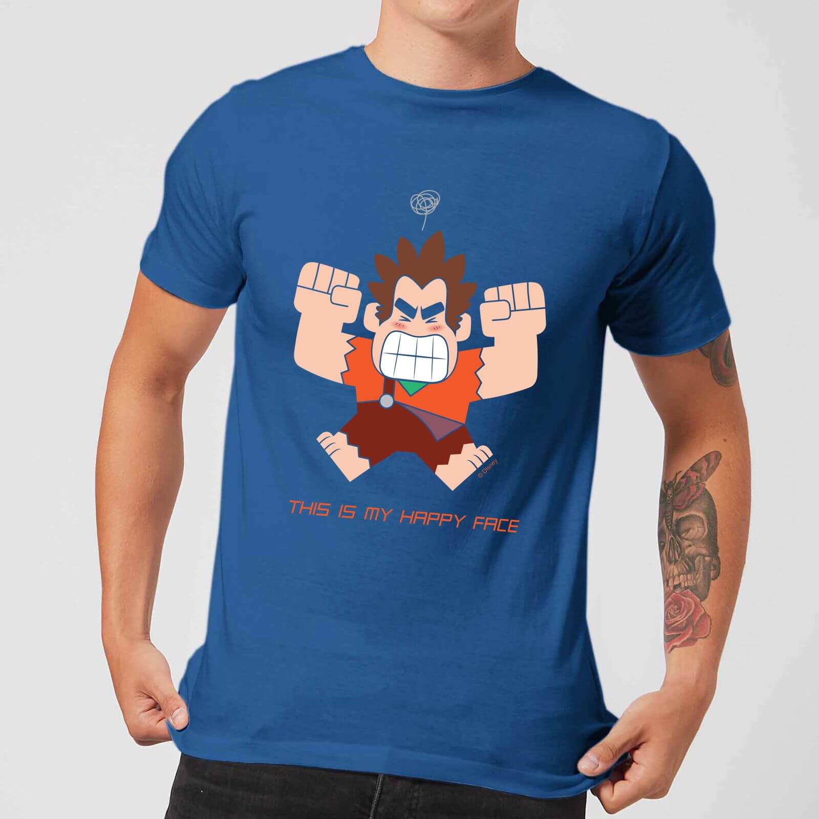 Wreck It Ralph This Is My Happy Face Men S T Shirt Royal Blue