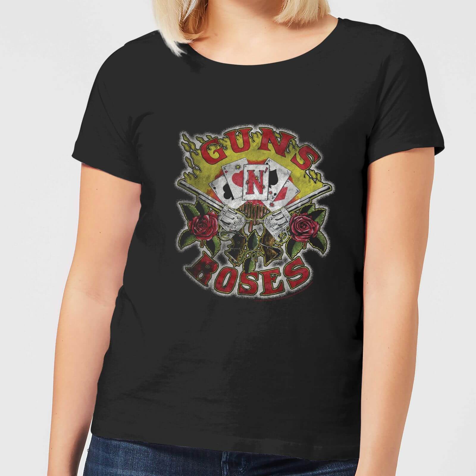 Guns N Roses Cards Women S T Shirt Black Clothing Zavvi Uk