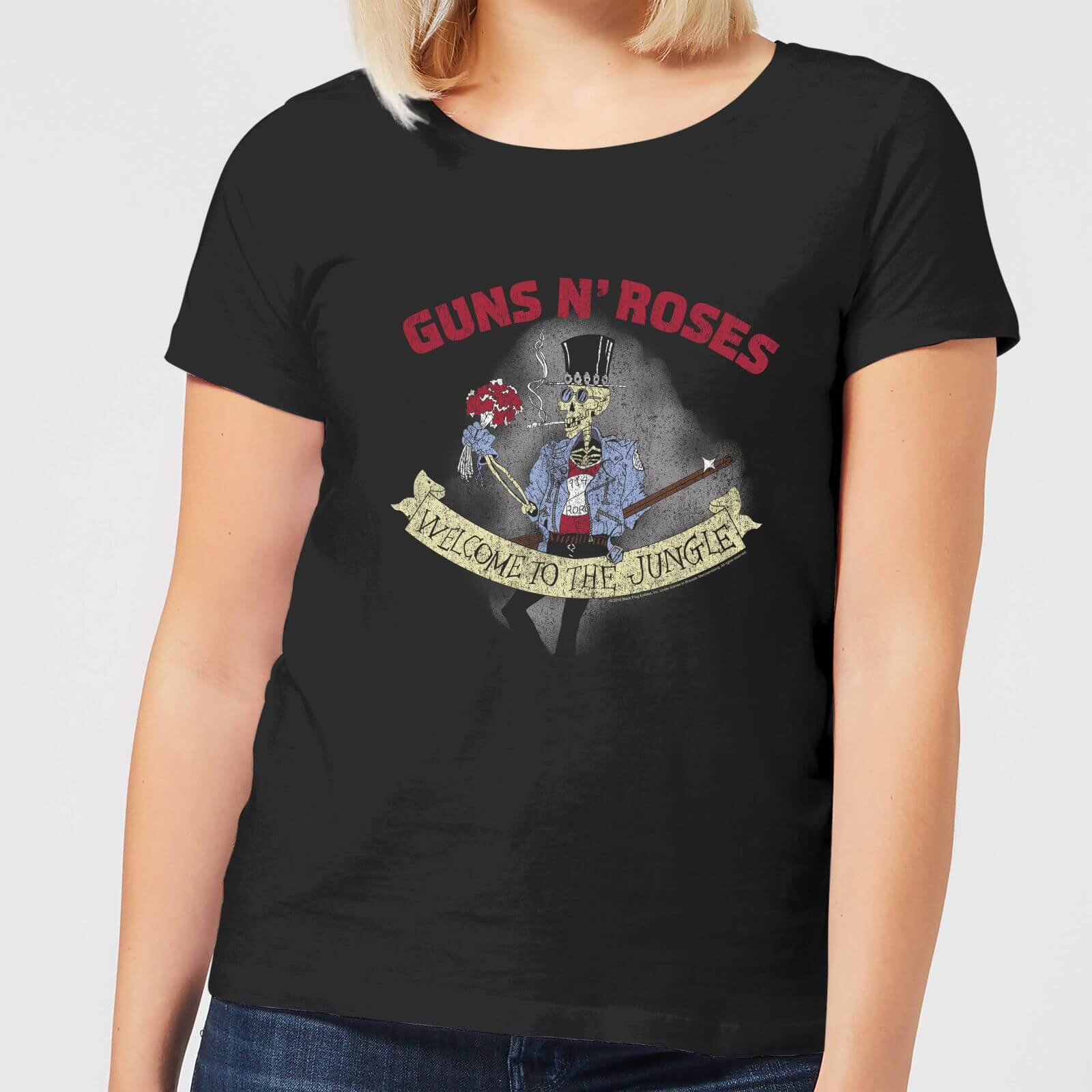 Guns N Roses Jungle Skeleton Women S T Shirt Black Clothing Zavvi