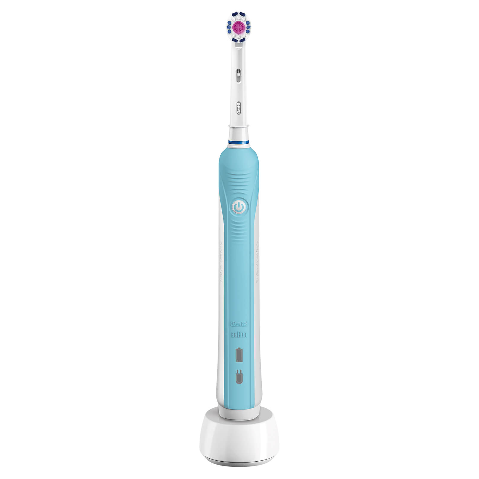 Oral B Pro 600 3d White And Clean Power Handle Electric Toothbrush Blue Free Us Shipping Lookfantastic