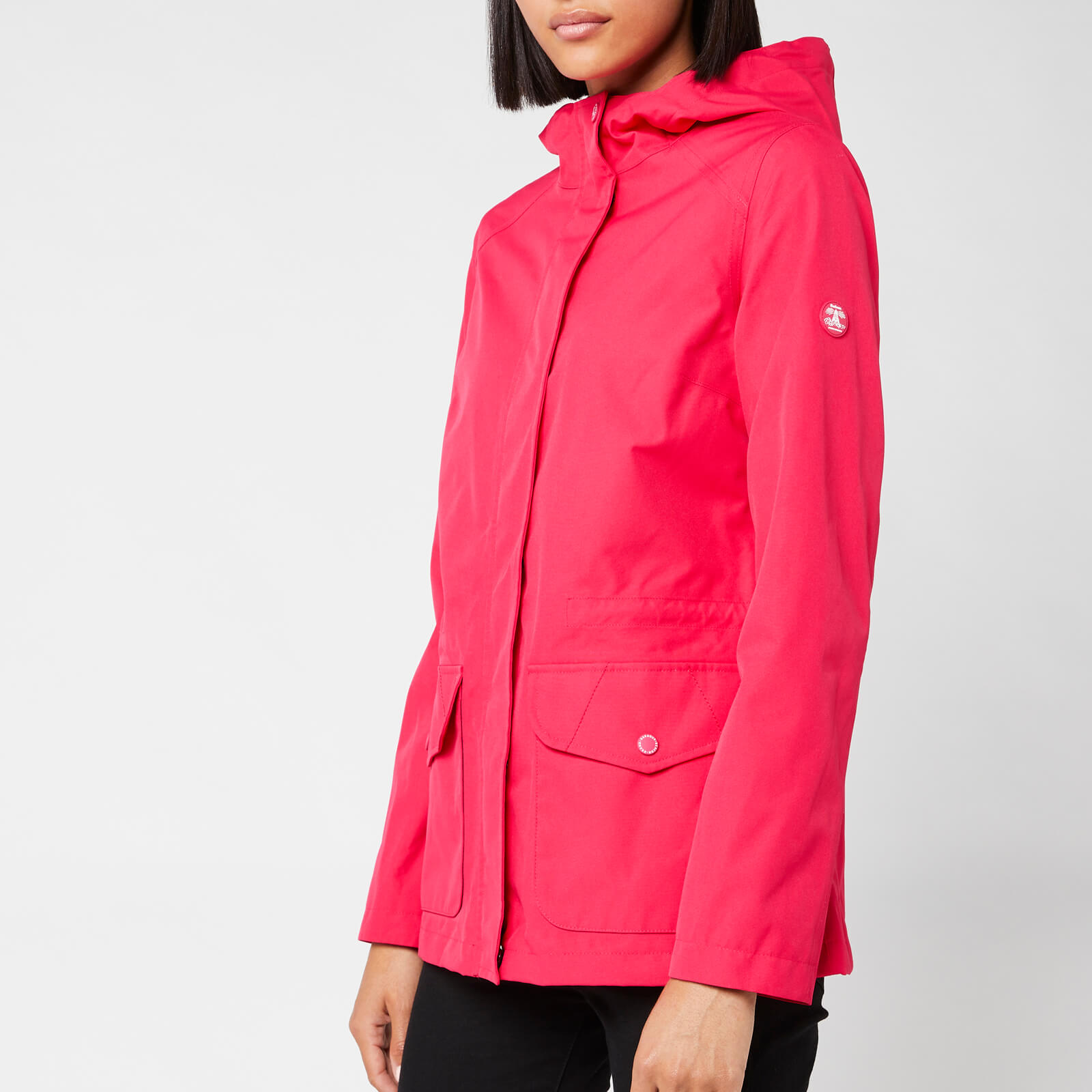 red womens barbour jacket