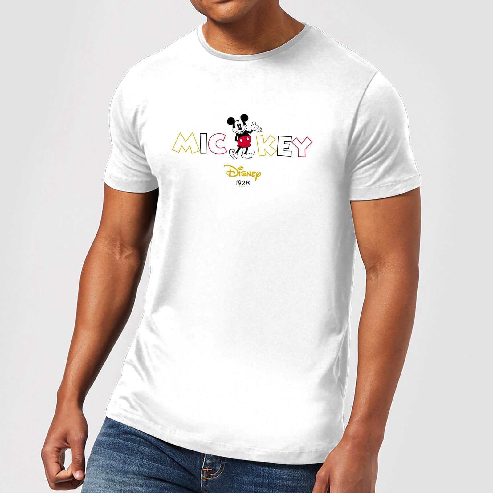 Disney Mickey Mouse Disney Wording Men S T Shirt White Clothing